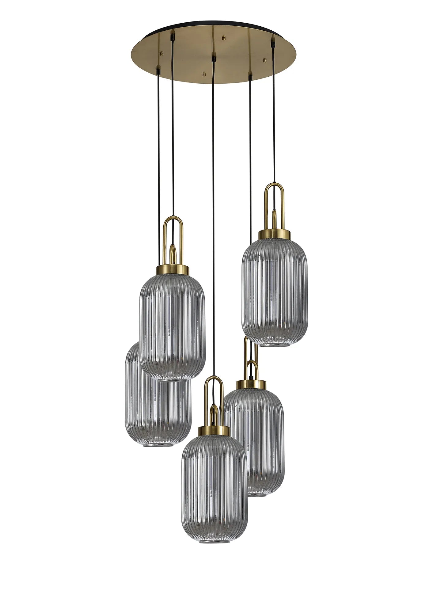 Stylish Cadiz 5-Light Cluster Pendant Light Fixture - Modern Ceiling Lighting for Dining Room, Kitchen & Living Room
