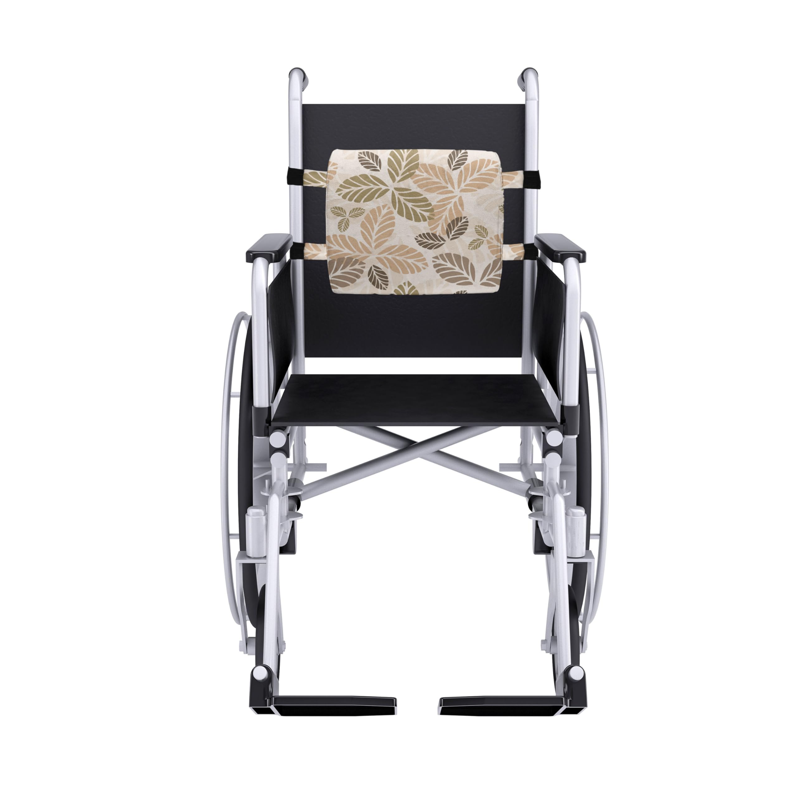 Ambesonne Leaf Lumbar Support Pillow - Floral Abstract Pattern with Retro Leaf Silhouettes, High Density Foam for Office Chair & Car Seat (14