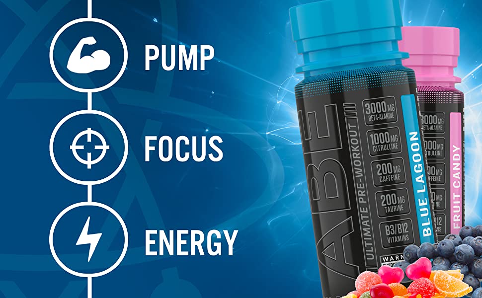 Applied Nutrition ABE Shot Energy Drink - 12x60ml Bottles for Workout, Gym & Focus | Pre-Workout Boost & Mental Clarity