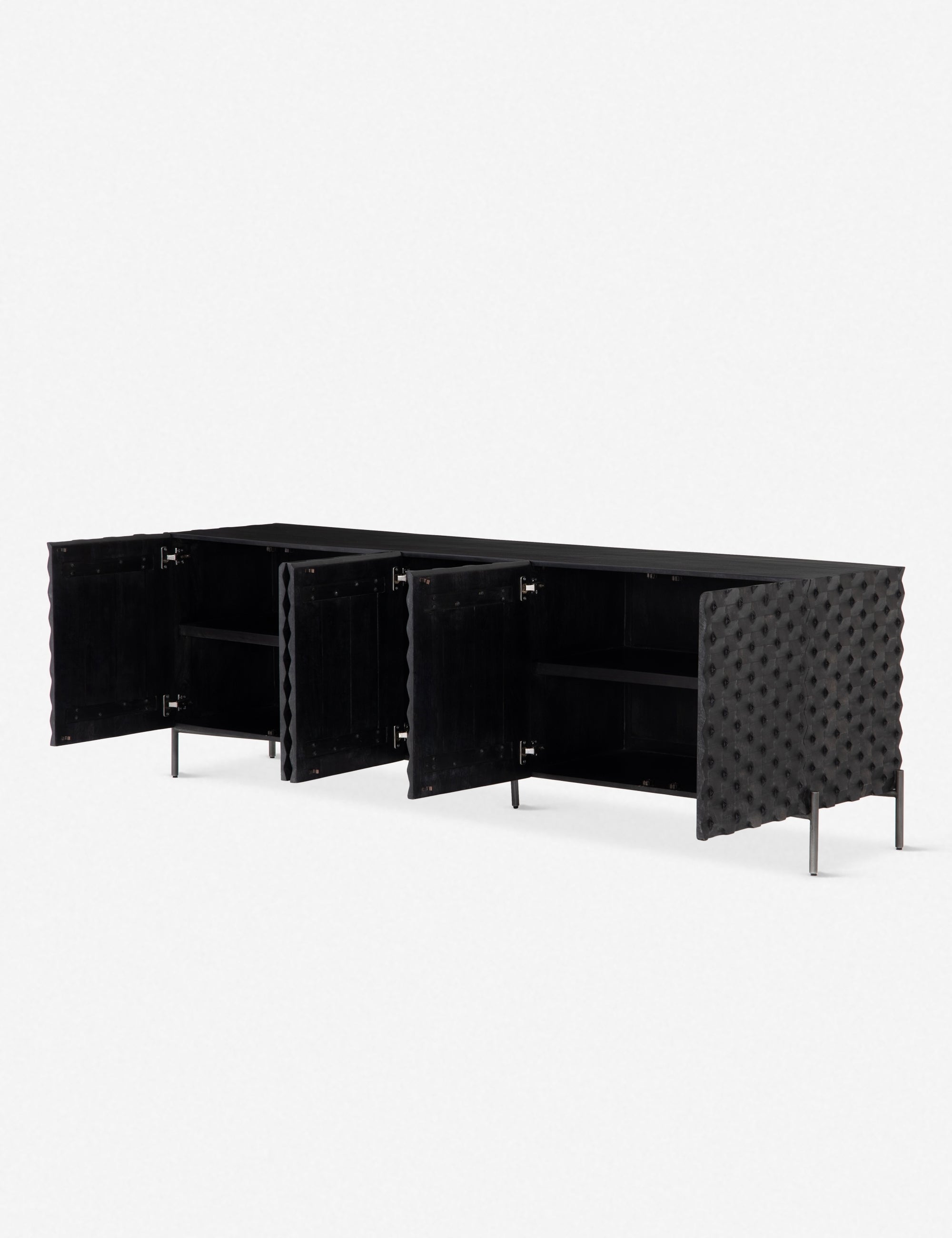 Modern Dylan Media Console - Stylish TV Stand with Storage Shelves for Living Room, Bedroom & Home Theater - Perfect for Organizing Electronics & Entertainment Systems