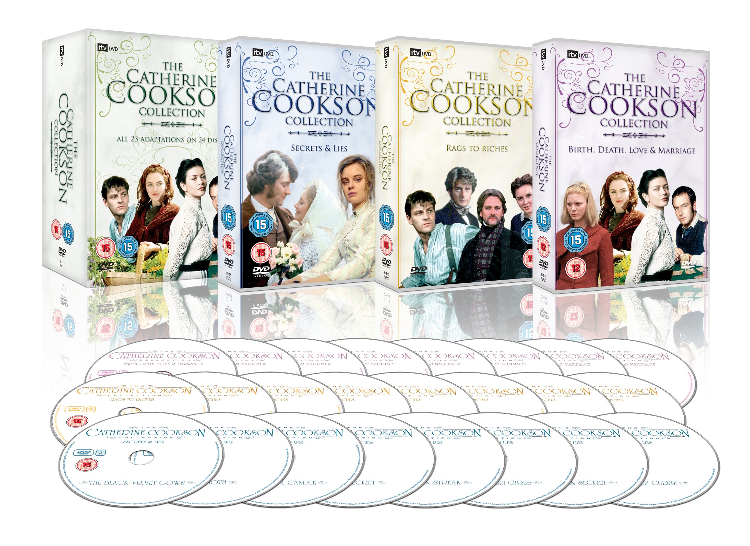 The Catherine Cookson Collection - 24-DVD Box Set | Classic British Drama Series | Includes The Moth, The Black Velvet Gown, The Black Candle & More | PAL Region 2 Import from UK | Perfect for Period Drama Lovers & Book-to-Film Enthusiasts