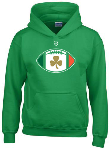 Marcus Freeman Ireland Flag Football GREEN Hoodie Sweatshirt - Comfortable Pullover for Game Day, Tailgating & Fan Apparel