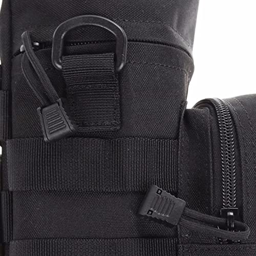 Tactical MOLLE Water Bottle Pouch - Military Grade Hydration Carrier for Hiking, Camping & Outdoor Adventures - Compatible with Waist Belts & Shoulder Straps (Green)
