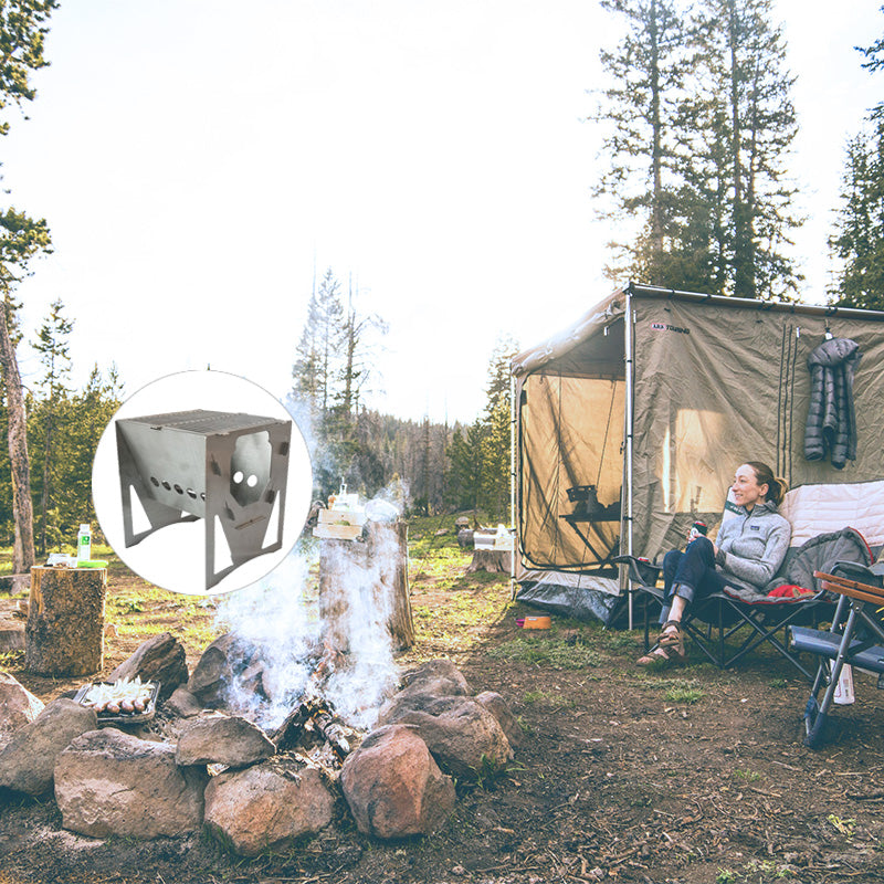 Portable VODA™ Camp Stove VDBBQ150 - Compact Outdoor Cooking Grill for Backpacking, Hiking & Picnics - Perfect for Camping Trips & Tailgating Parties