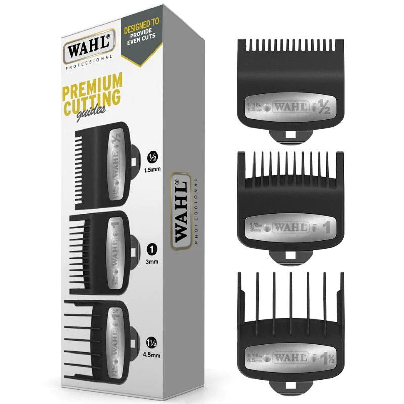 Wahl Premium Hair Clipper Attachments 3-Piece Set for Men & Women - Perfect for Home Haircuts, Styling, and Grooming