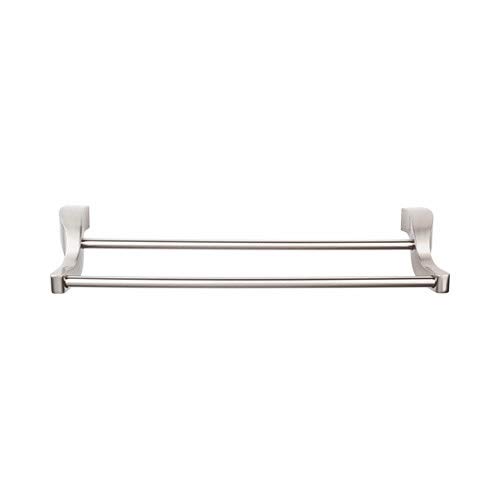 Top Knobs AQ9-BSN Aqua Bath Double Towel Rod in Brushed Nickel - Perfect for Modern Bathrooms & Spa-Like Showers