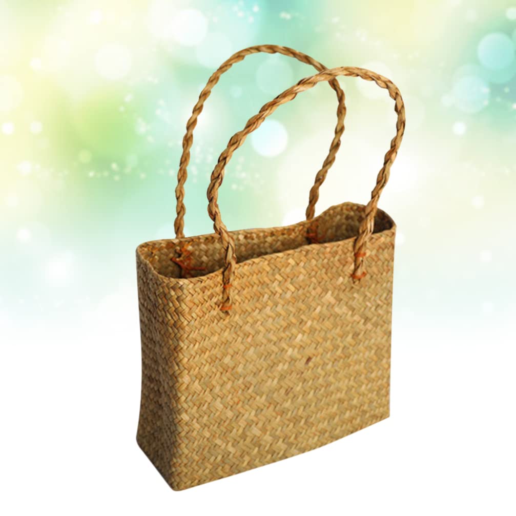 TrendyCoCo Woven Straw Tote Bag for Women - Handmade Beach Shoulder Bag - Perfect for Summer Outings, Picnics, and Shopping