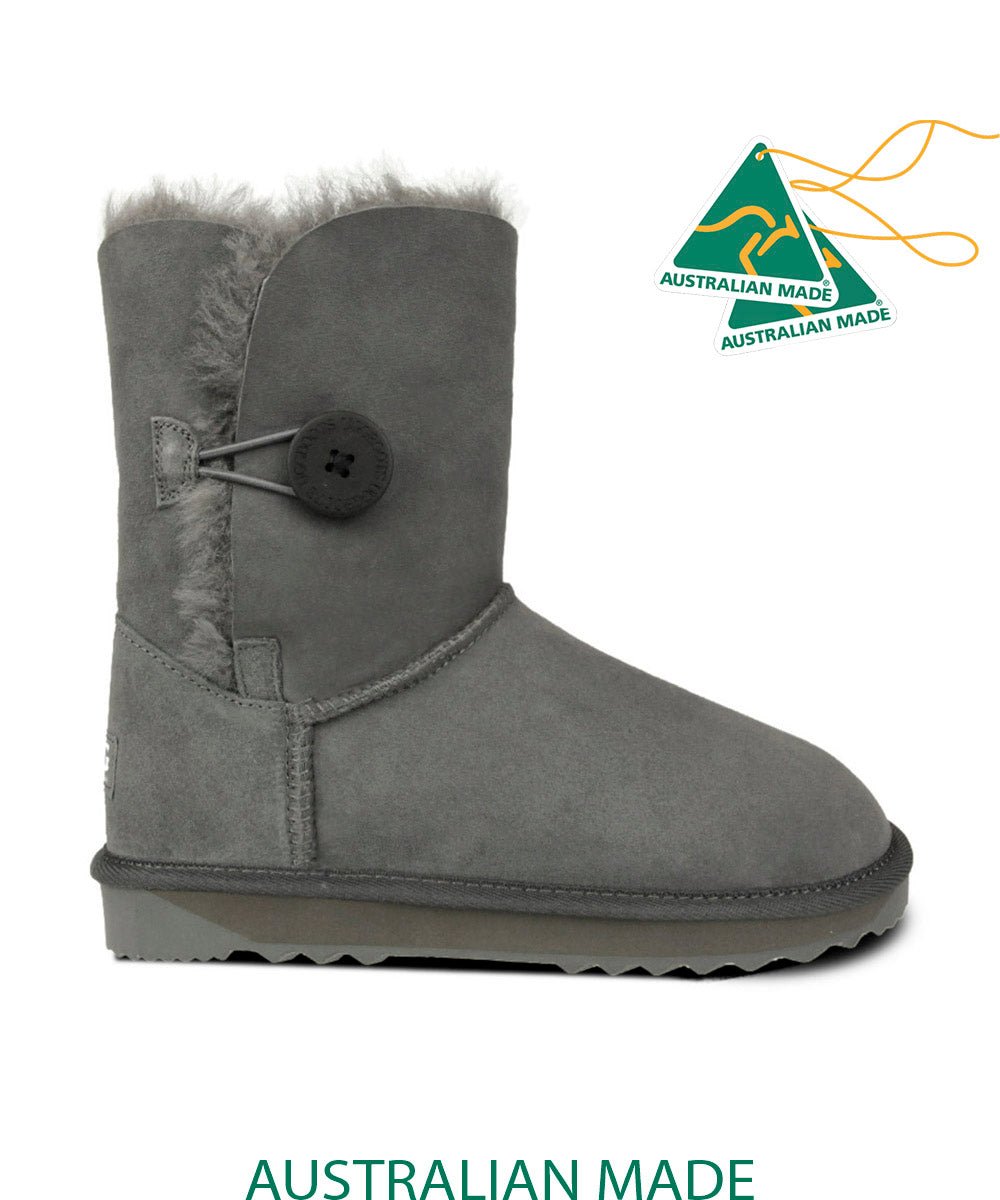 Women's UGG Premium Short Button Boots - Warm Winter Snow Boots for Women | Cozy & Stylish Ankle Boots for Cold Weather, Outdoor Activities & Casual Wear