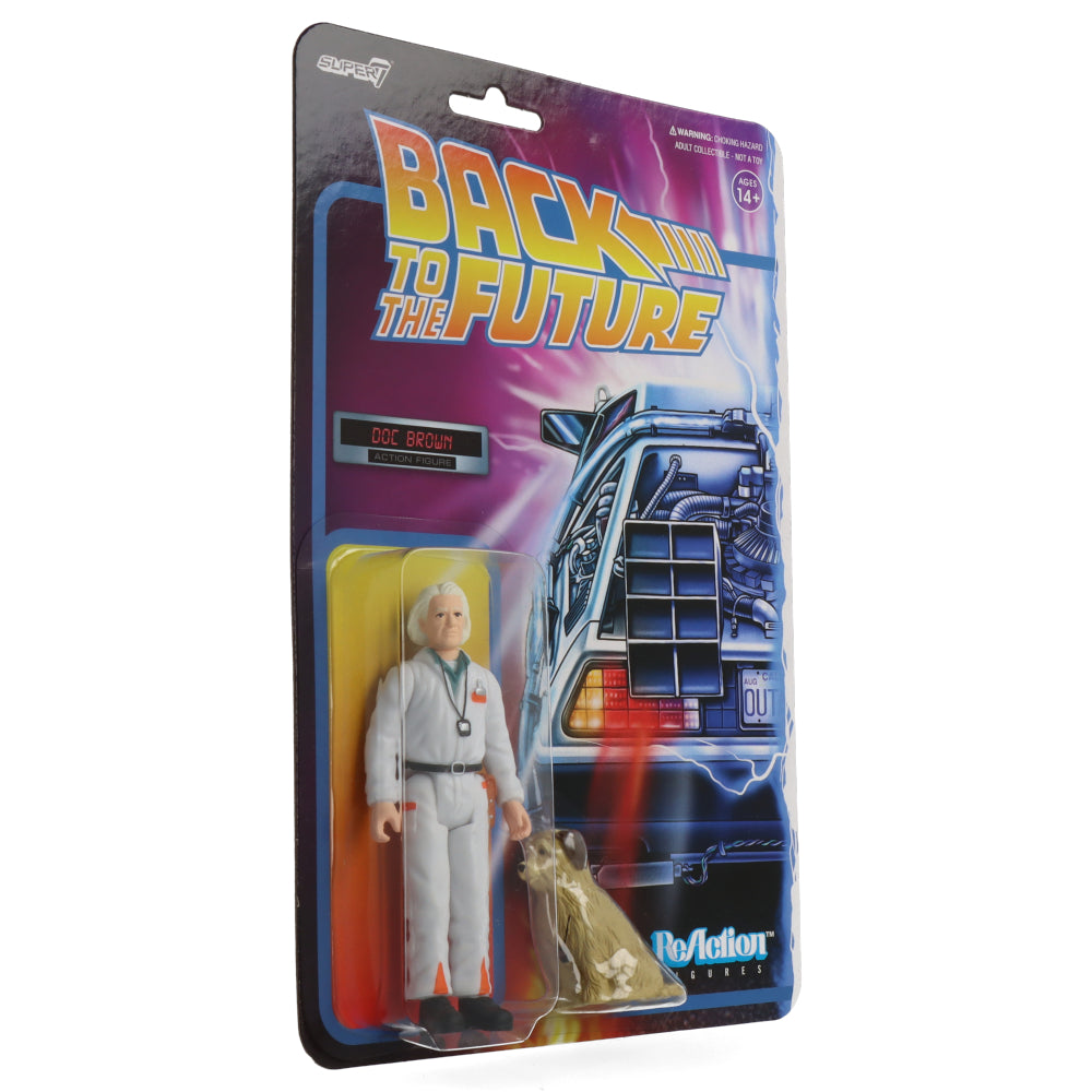 Doc Brown & Einstein Back to The Future BTTF ReAction Figures - Collectible Movie Toys for Fans, Gift for Sci-Fi Enthusiasts | Perfect for Display, Cosplay, and Nostalgic Decor