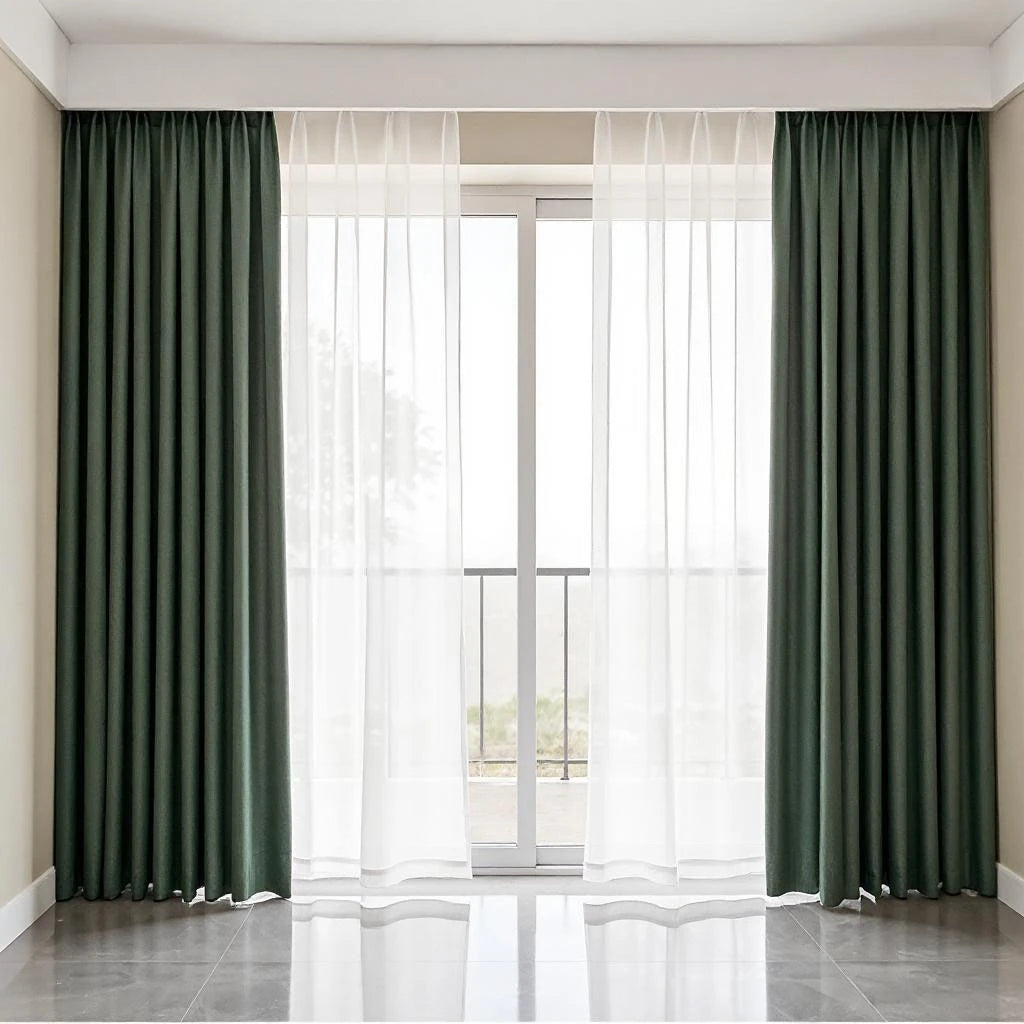 Premium Kenia Linen Blackout Curtains - Solid Color Custom Window Treatments for Bedroom & Living Room - Light Blocking Thermal Insulated Drapes for Better Sleep & Energy Efficiency