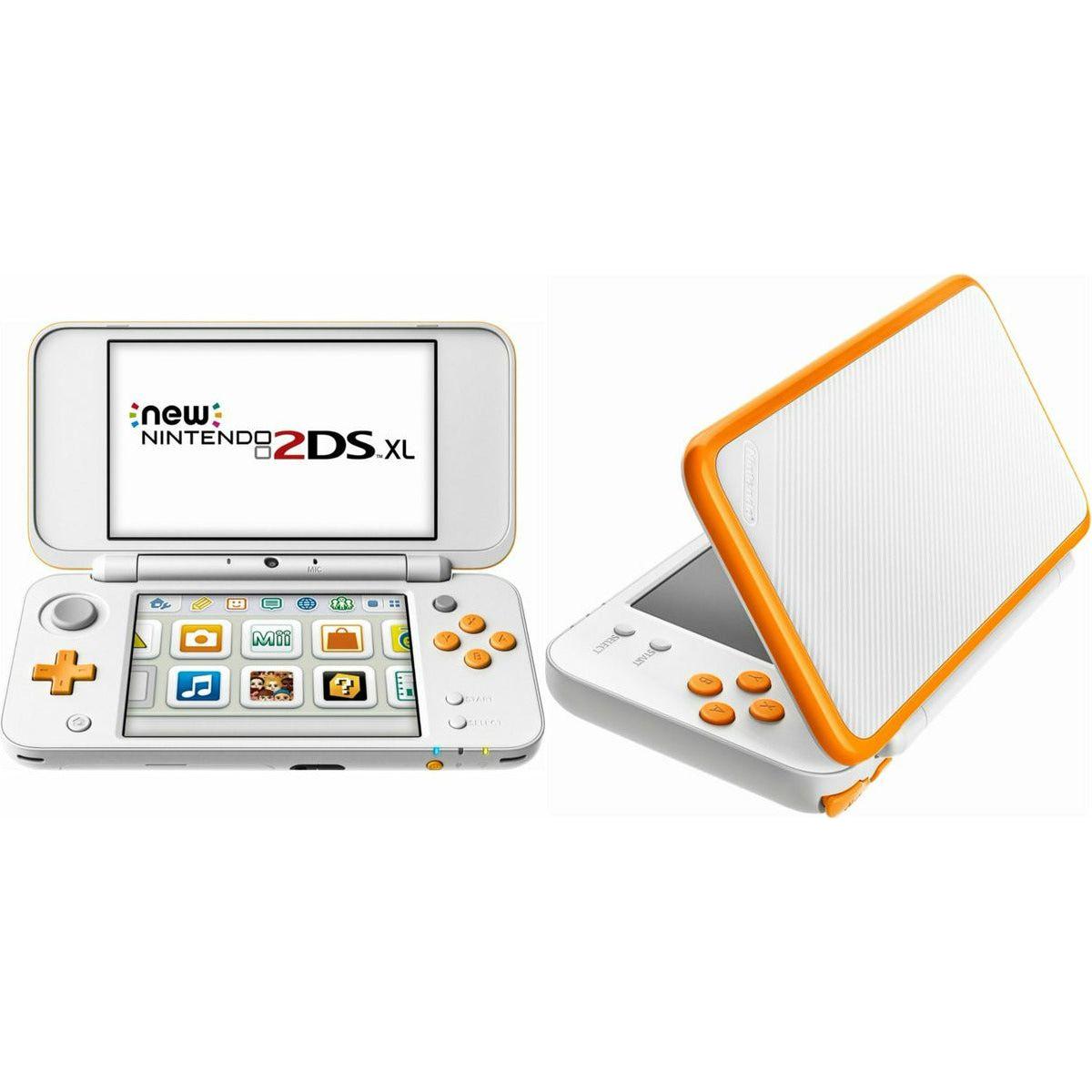 New Nintendo 2DS XL Handheld Gaming Console (Orange/White) - Portable Game System for Kids & Adults, Perfect for Travel & Home Entertainment