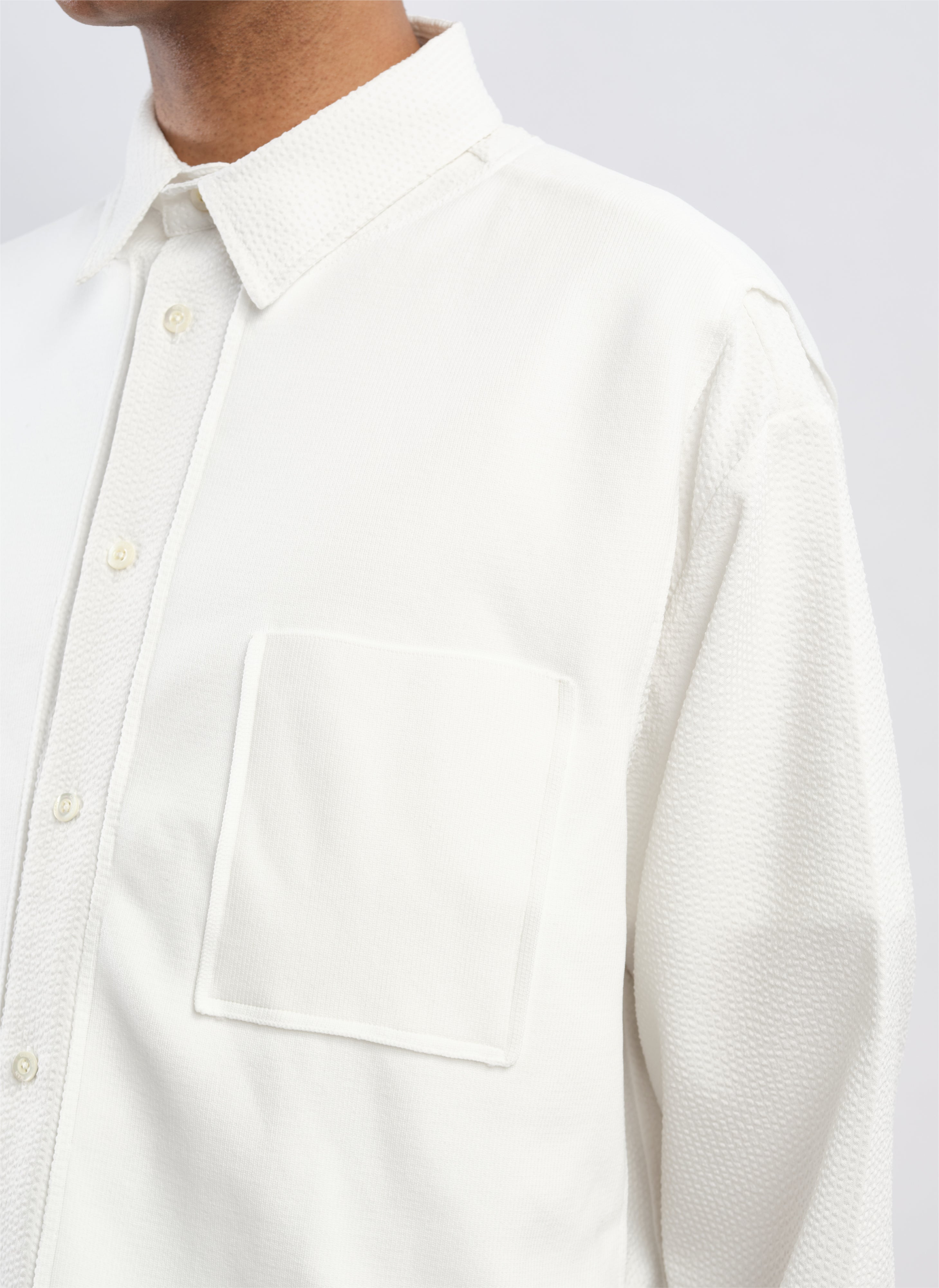 Premium Polyester Business Knit Dress Shirt for Men - Comfortable Office Wear & Formal Occasions