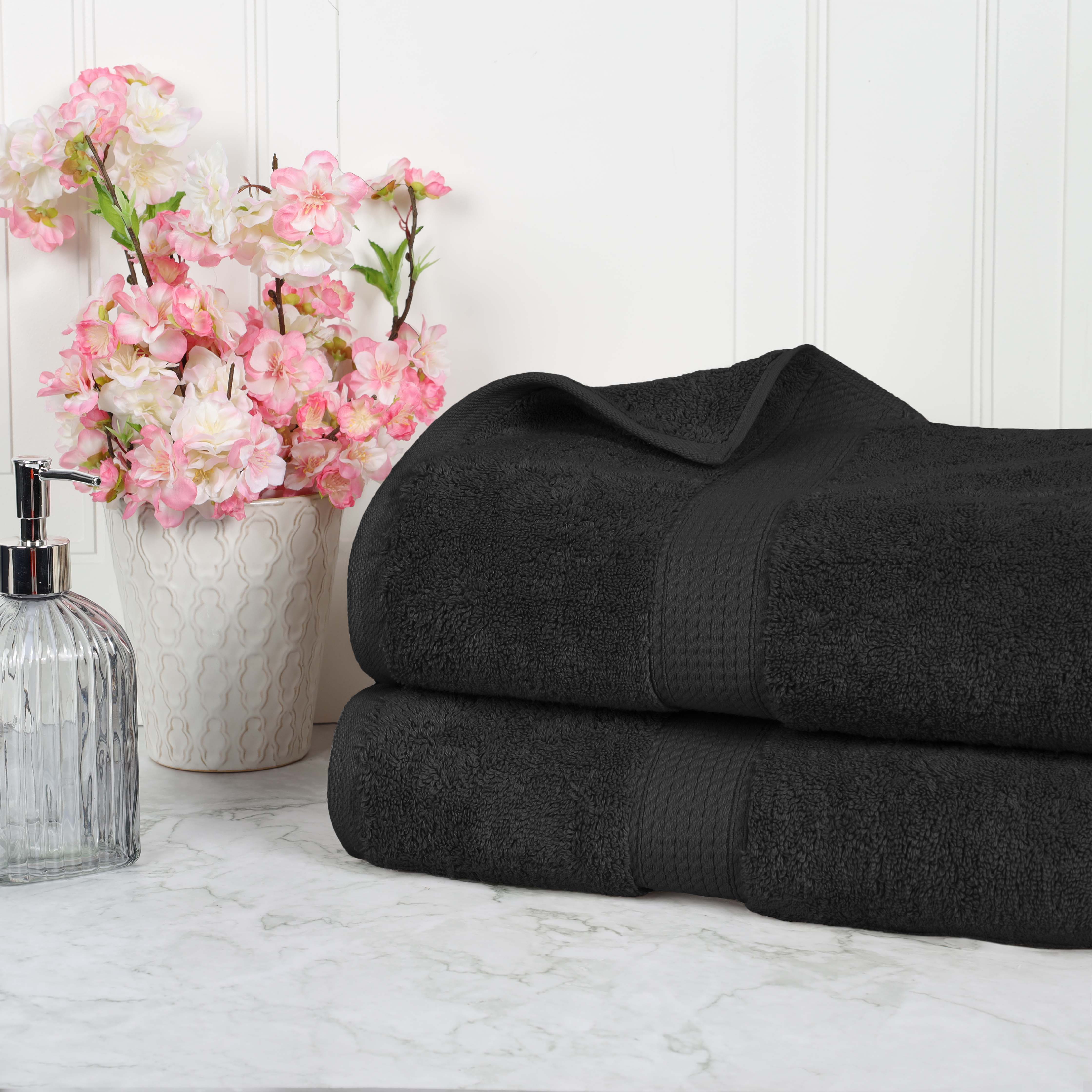 Premium Egyptian Cotton Bath Towel Set of 2 - Ultra Soft & Absorbent Luxury Bath Sheets for Spa, Hotel & Home Use - Heavyweight Plush Pile for Maximum Comfort