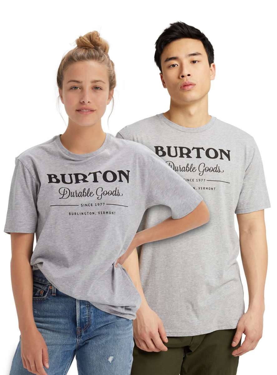 Burton Durable Men's Short Sleeve T-Shirt 2023 - Comfortable Casual Tee for Outdoor Activities, Travel & Everyday Wear