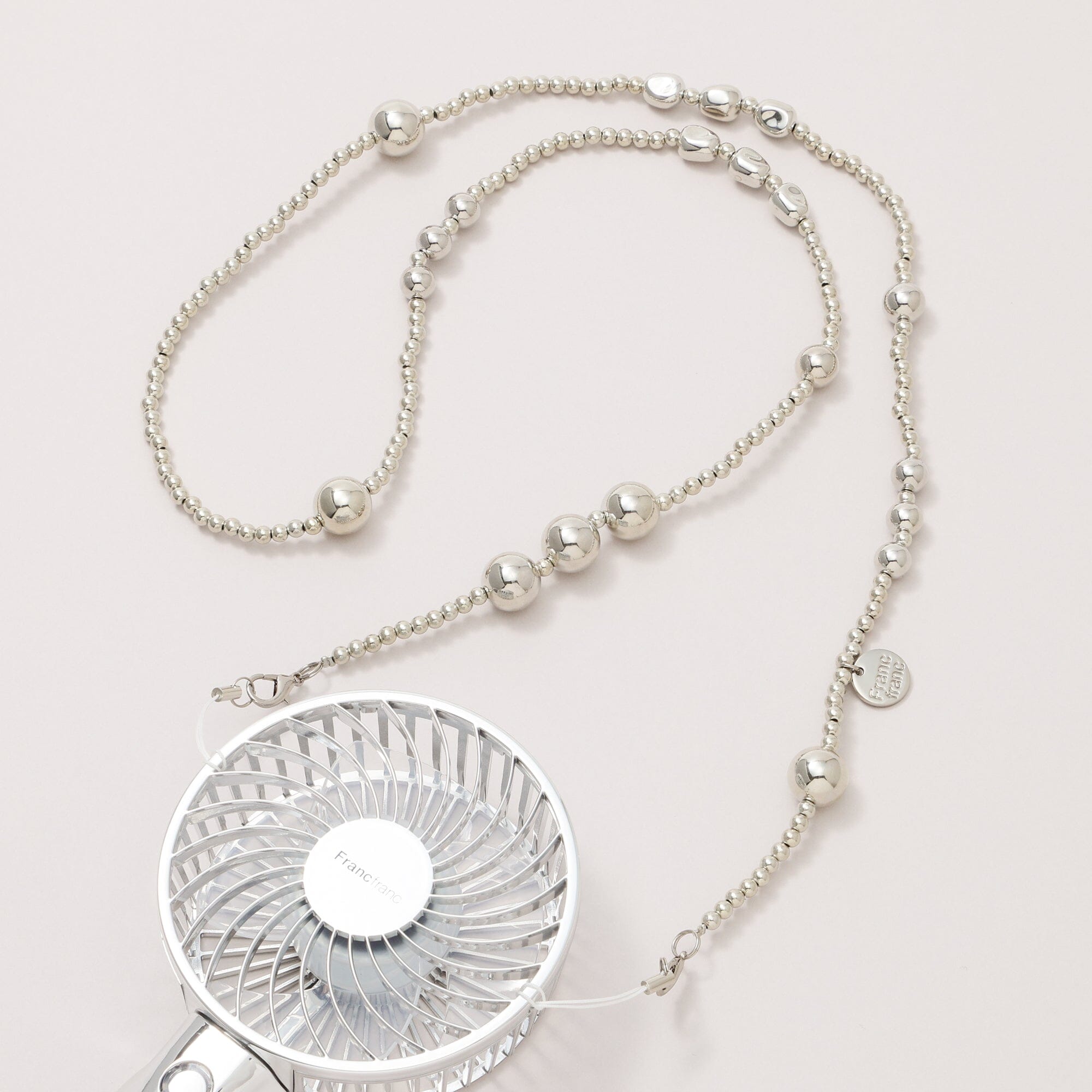 FRAIS Adjustable Neck Strap with Silver Beads - Stylish Jewelry for Women, Perfect for Parties, Weddings & Everyday Wear