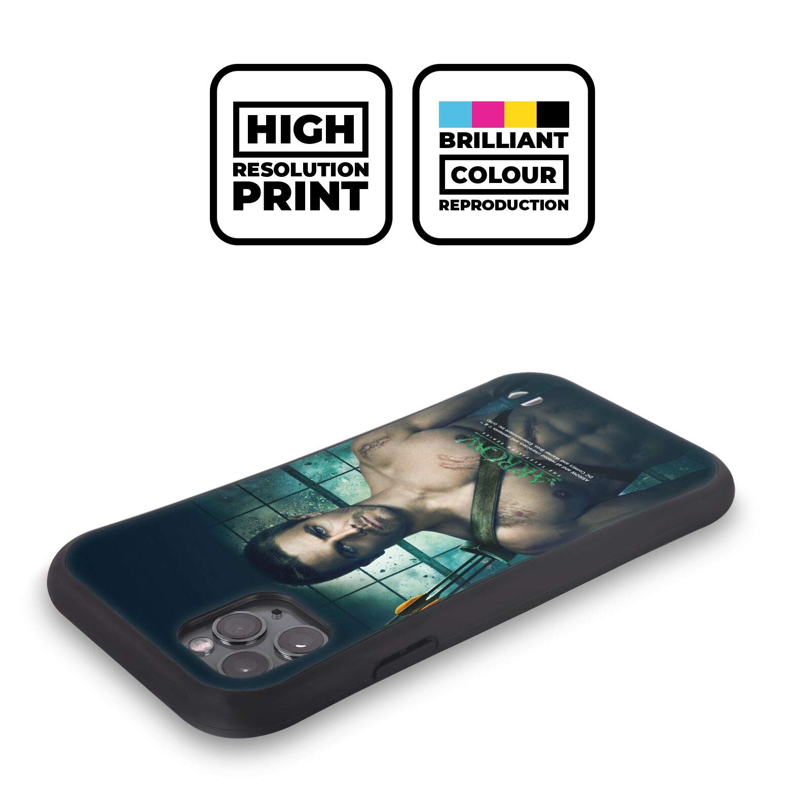 Officially Licensed Arrow TV Series Oliver Queen iPhone 13 Pro Max Case - Premium Hybrid Protective Cover for Apple iPhone 13 Pro Max - Perfect for Fans, Collectors and Superhero Enthusiasts