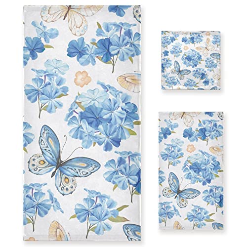 Blue Floral Butterfly