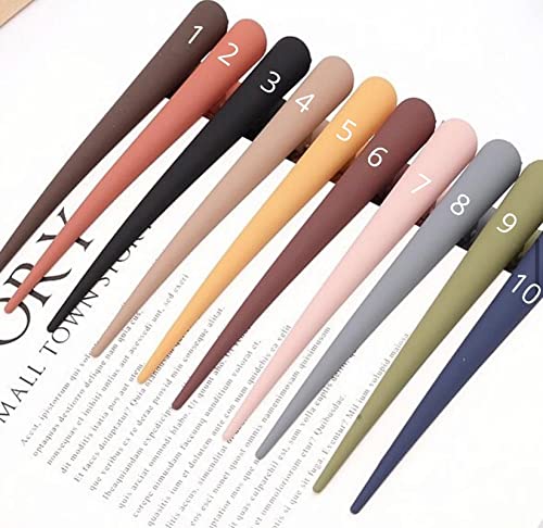 BELICIA 10 Pcs Matte Snap Hair Clips for Women & Girls - Non-Slip Hair Barrettes in Solid Colors - Perfect for School, Work, and Everyday Hairstyles