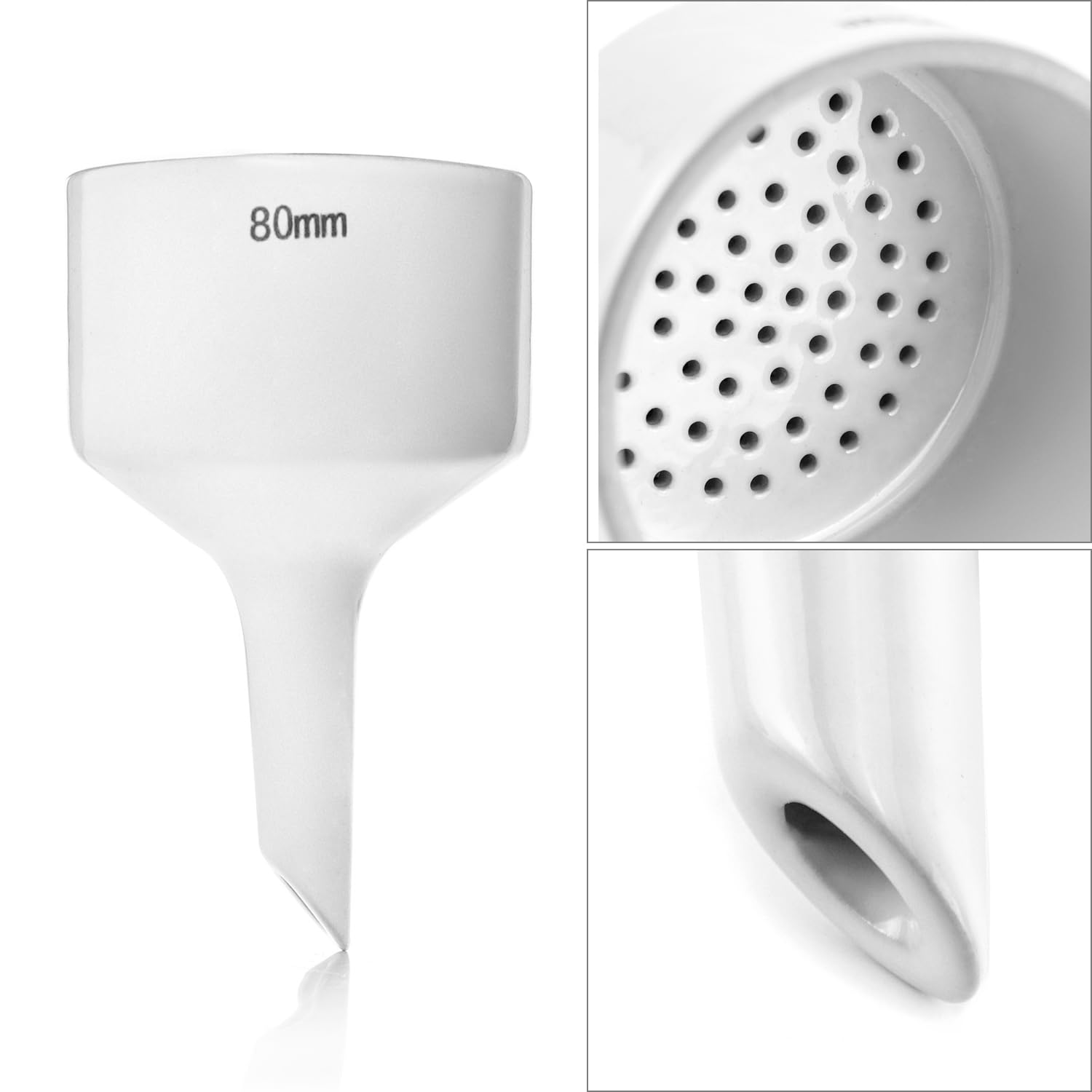 QWORK 1000ML Borosilicate Glass Buchner Funnel Kit with 1L Vacuum Flask - 80mm Heavy Wall Filtering Flask Set for Chemistry Labs, Scientific Experiments & Home Distilling