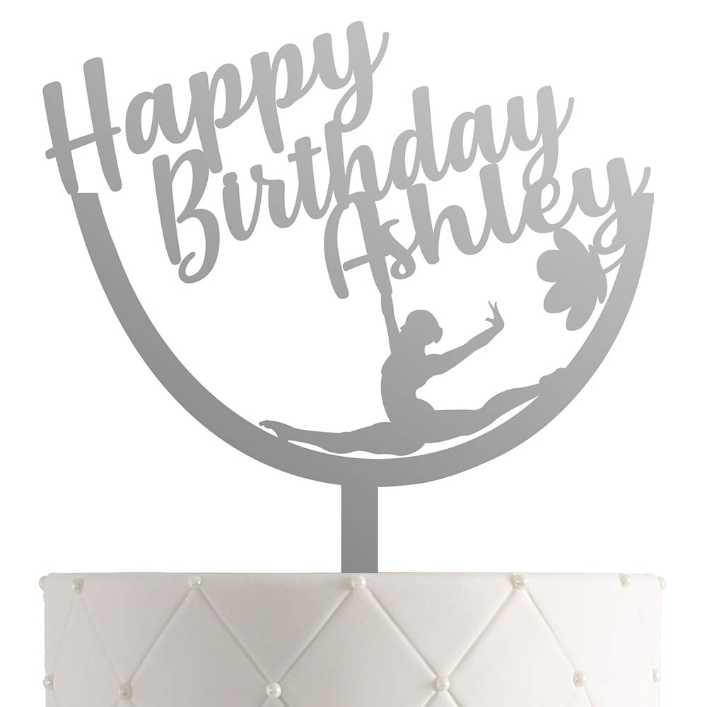 Custom Princess Birthday Cake Topper - Personalized Age Engraved Cake Decor for Girls (Silver Mirror) | Perfect for Princess Themed Birthday Parties, Baby Showers & Special Celebrations