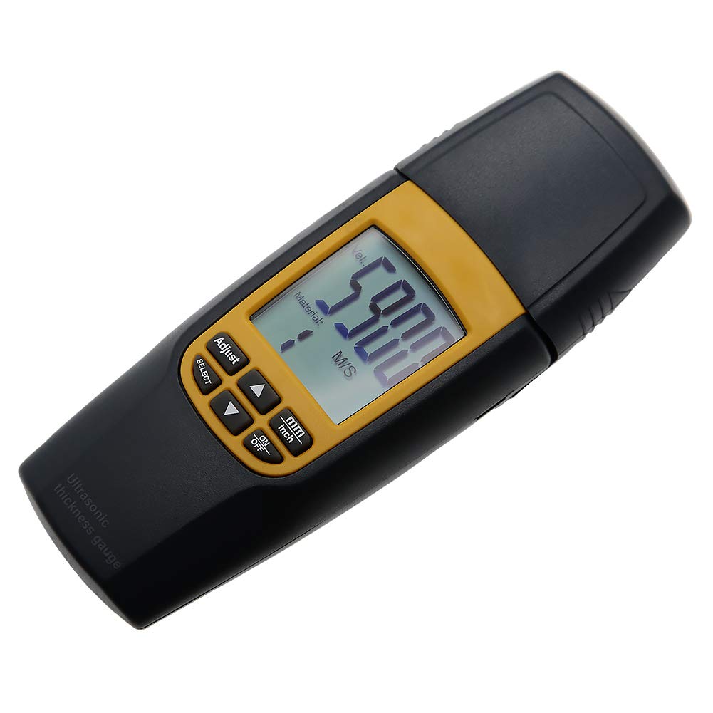 Professional Digital Ultrasonic Thickness Gauge Meter - 1.2~225mm (0.05-8.8inch) Range - High Precision Measuring Tool for Metal, Plastic & Pipes - Ideal for Industrial, Automotive & Construction Applications