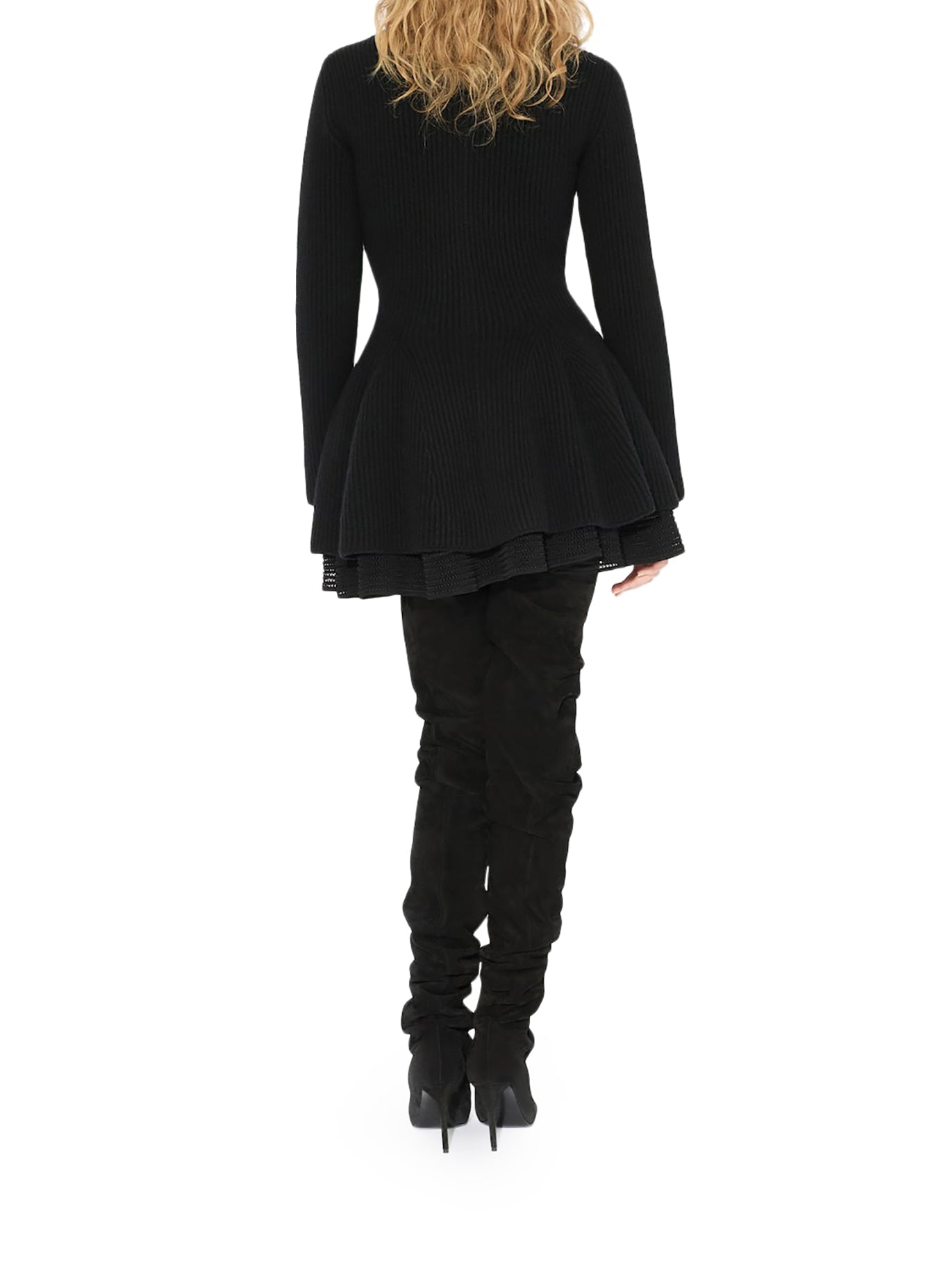 Stylish Flared Cardigan in Ribbed Knit - Cozy & Trendy Women's Sweater for Fall & Winter Outfits