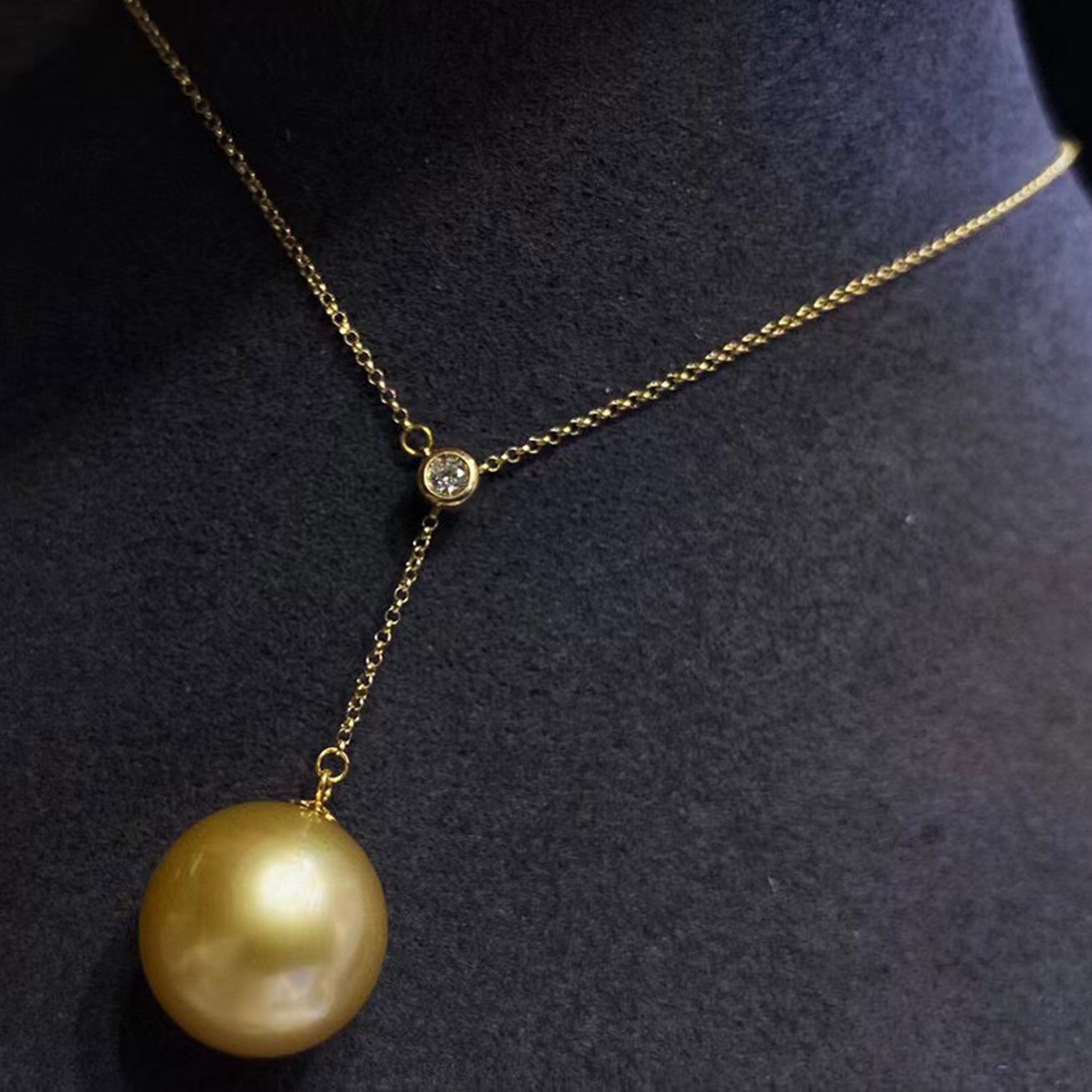 18K Solid Gold Pearl Necklace for Women - Elegant Luxury Jewelry Gift for Brides, Anniversaries & Special Occasions | KN00014