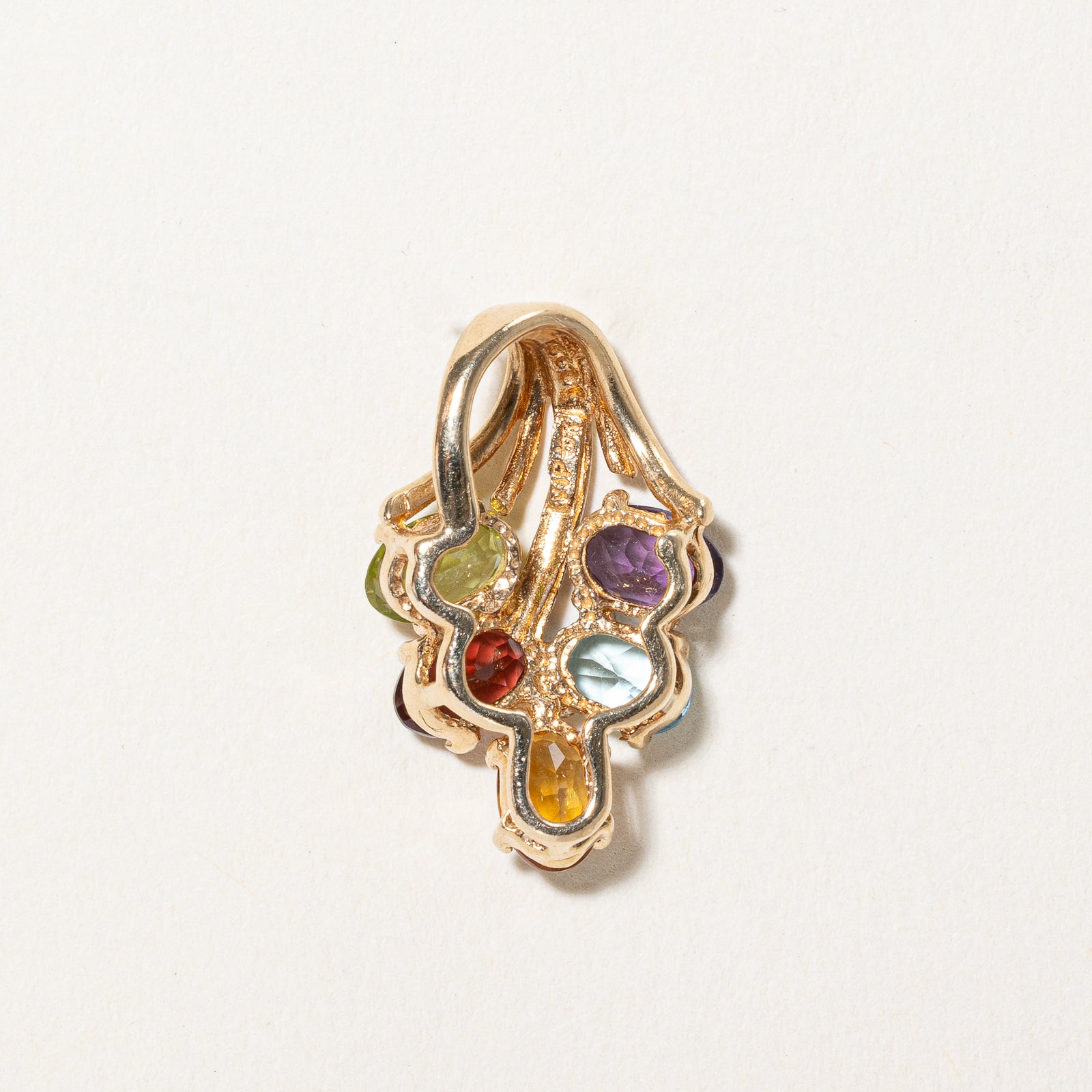 2.00ctw Natural Amethyst Peridot Blue Topaz Garnet Citrine Gemstone Pendant Necklace - Elegant Birthstone Jewelry for Women, Gift for Mom Wife Daughter - Perfect for Weddings, Anniversaries & Special Occasions
