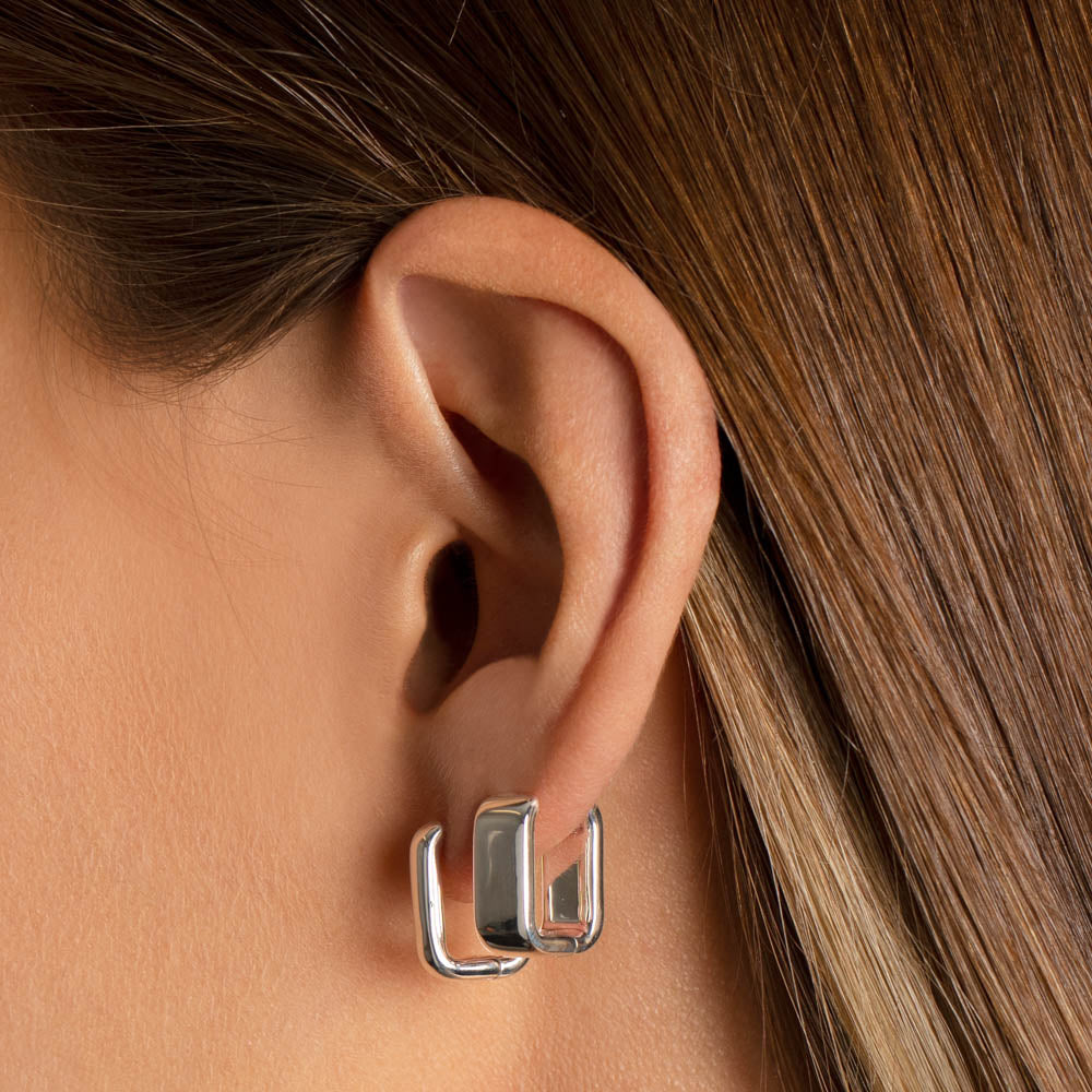 Mini Silver Paperclip Earrings - Trendy & Dainty Jewelry for Women - Perfect for Everyday Wear & Gift Giving