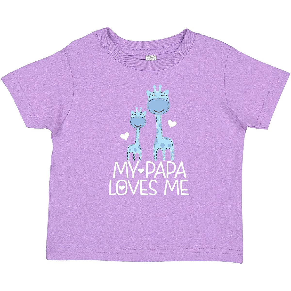 Inktastic 'Papa Loves Me' Boys Giraffe Print Grandson Baby T-Shirt - Cute Animal Graphic Tee for Toddlers & Infants - Perfect Gift for Grandparents Day, Birthday & Family Photos