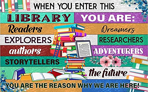 Book Lover Poster - Library Reader Wall Art Print (17x11) for Home & Office Decor