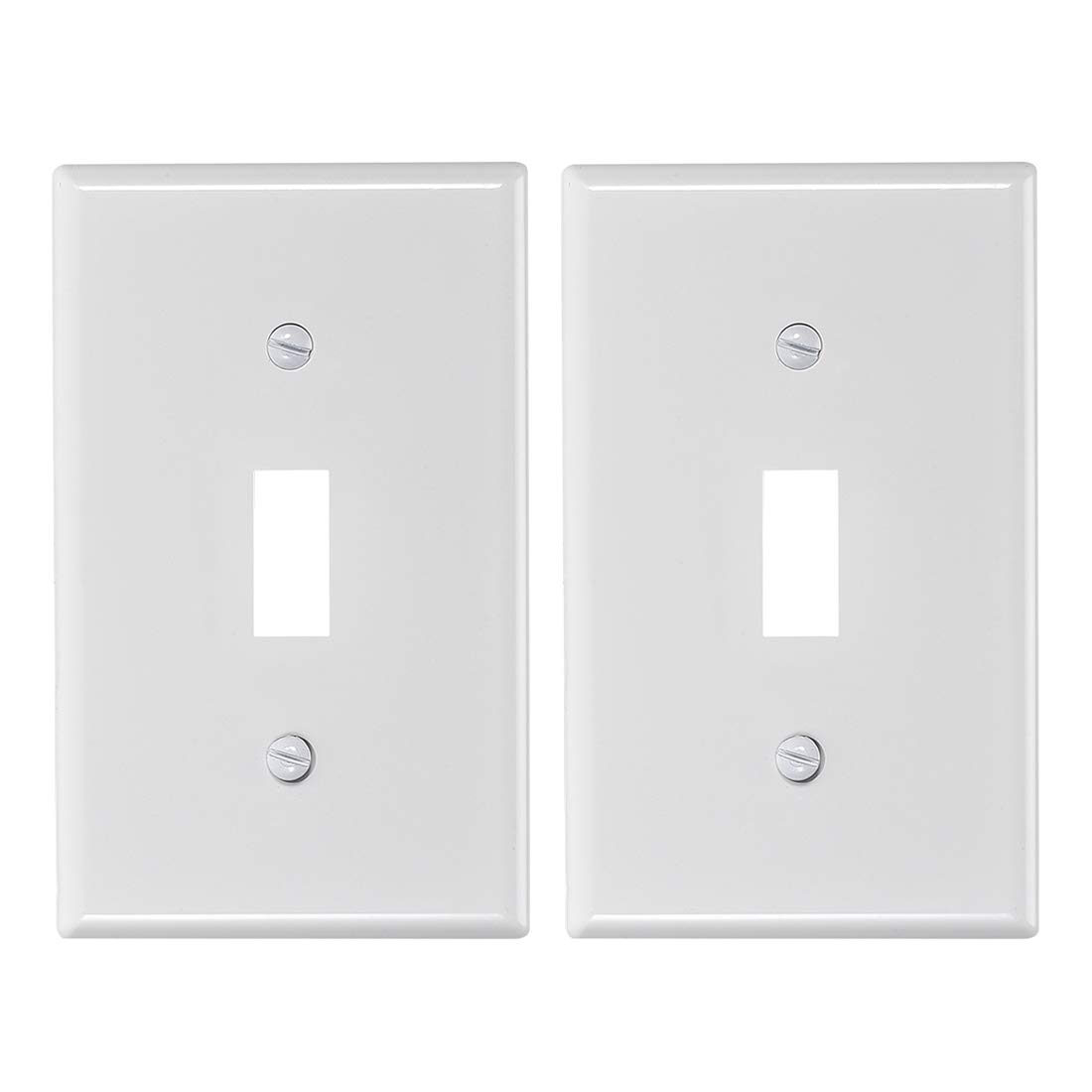 uxcell Classic Architectural Single Toggle Decorative Wall Plate Cover - 2.76 x 4.49 Inch Light Switch Plate (2 Pack) - Ideal for Home, Office & Commercial Electrical Outlet Decor