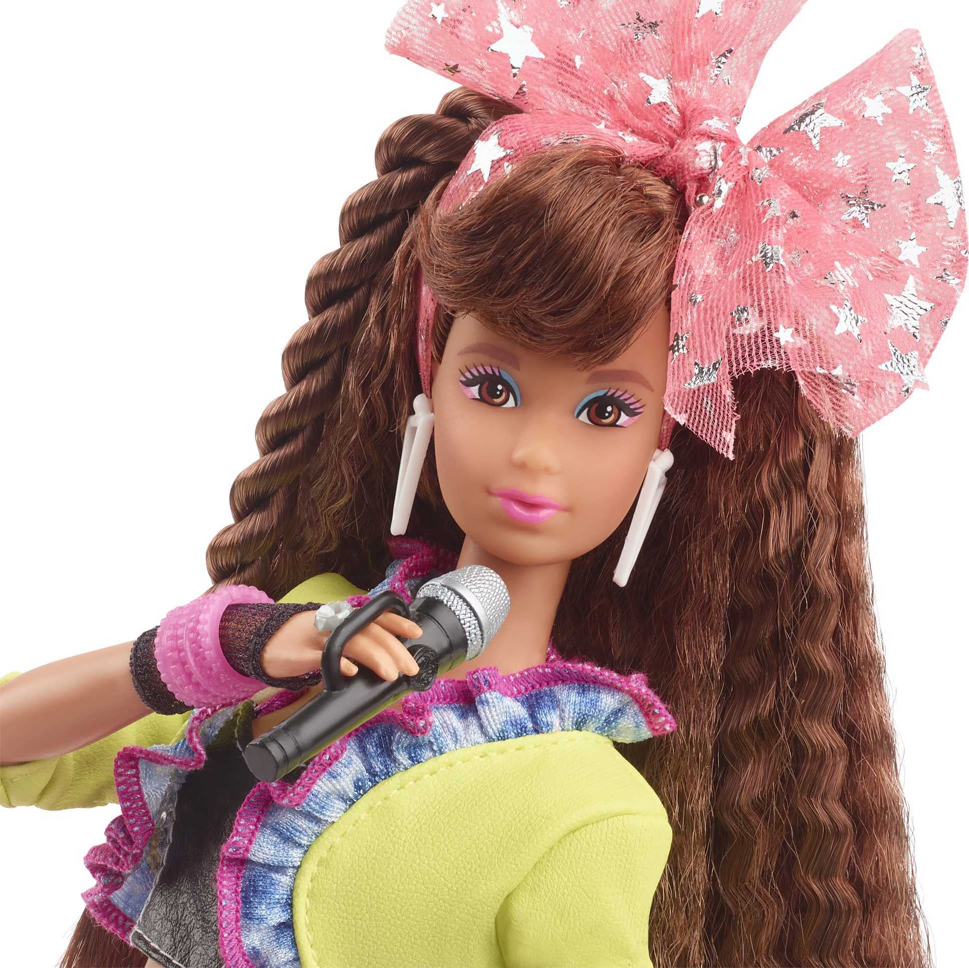 Barbie Rewind 80s Edition Doll - 11.5-inch Brunette Doll with Neon Jacket, Skirt & Accessories | 1980s Nostalgic Collectible with Cassette Tape Stand | Perfect Gift for Barbie Collectors & 80s Theme Parties