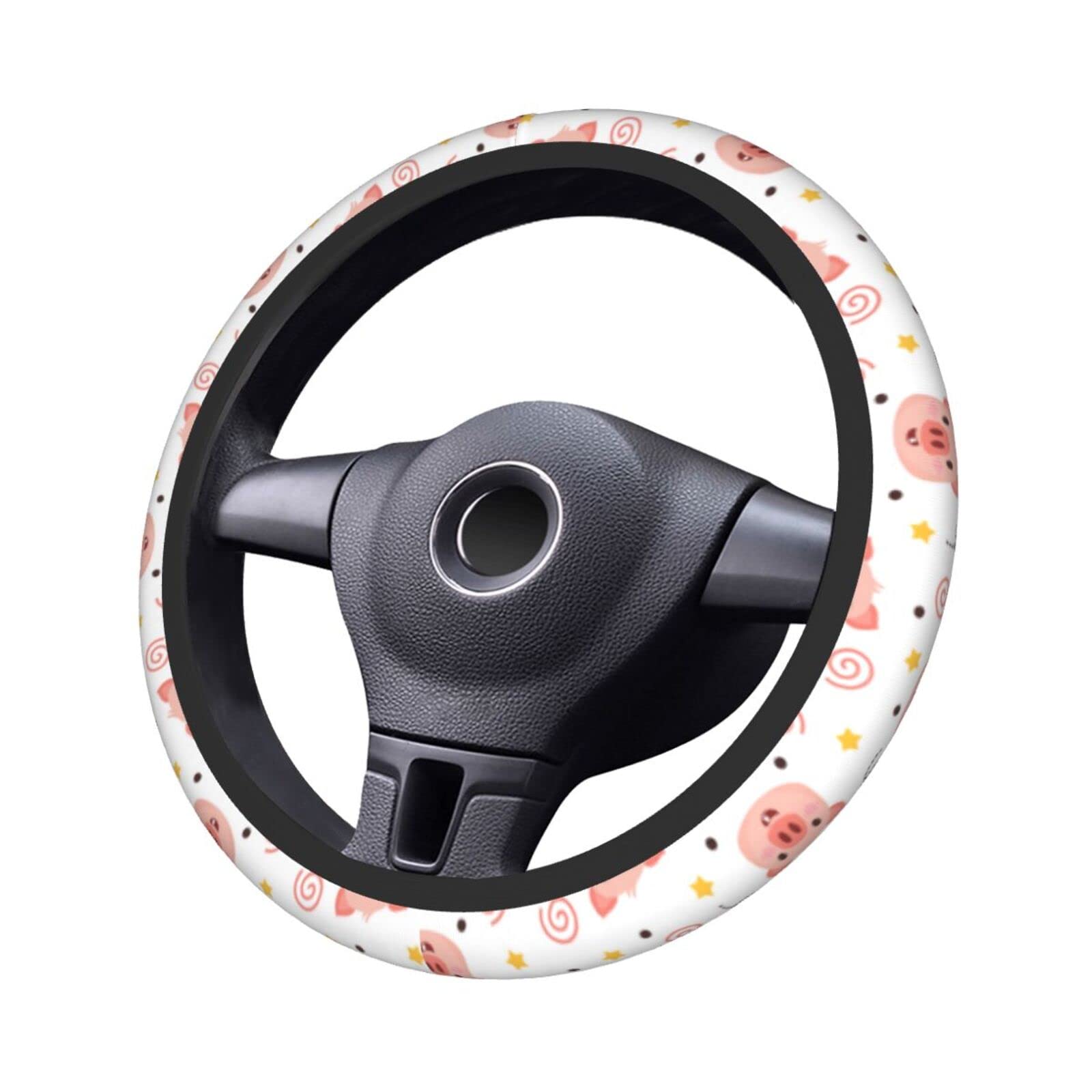 Cute Pig Steering Wheel Cover - Universal 15 Inch Neoprene Car Wheel Protector with Animal Piggy Print - Perfect for Cars, Trucks & SUVs - Fun & Protective Automotive Accessory for Daily Commute & Road Trips