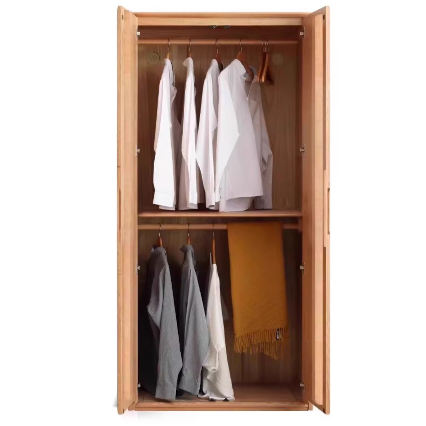 Solid Oak Wood Wardrobe - Spacious Storage for Bedroom, Closet & Home Organization | Durable & Stylish Furniture for Modern Living Spaces