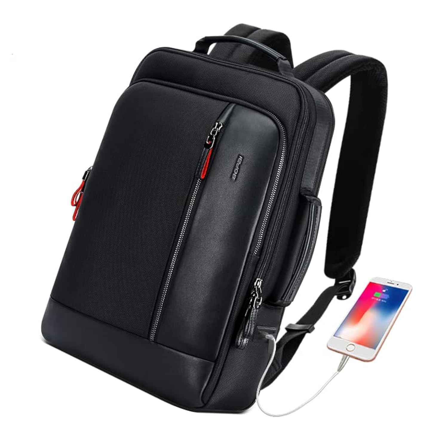 BOPai Expandable 15.6 Inch Anti-Theft Laptop Backpack for Men - Water Resistant USB Charging Business Travel Backpack with Smart Features - Perfect for Work, Commuting & Outdoor Adventures