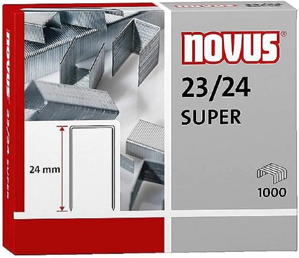 23/24 Super Staples (Box of 1000) - Heavy Duty Office Staples for Paper, Documents & Crafting - Perfect for Staplers, Tackers & DIY Projects