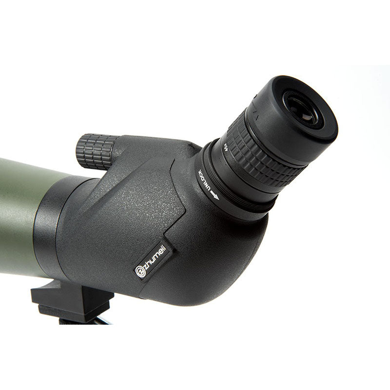 Zhumell 15-45x60 Angled Spotting Scope with Tripod - ZHUV040 1 for Bird Watching, Hunting & Outdoor Observation | High-Powered Zoom Lens for Long Range Viewing