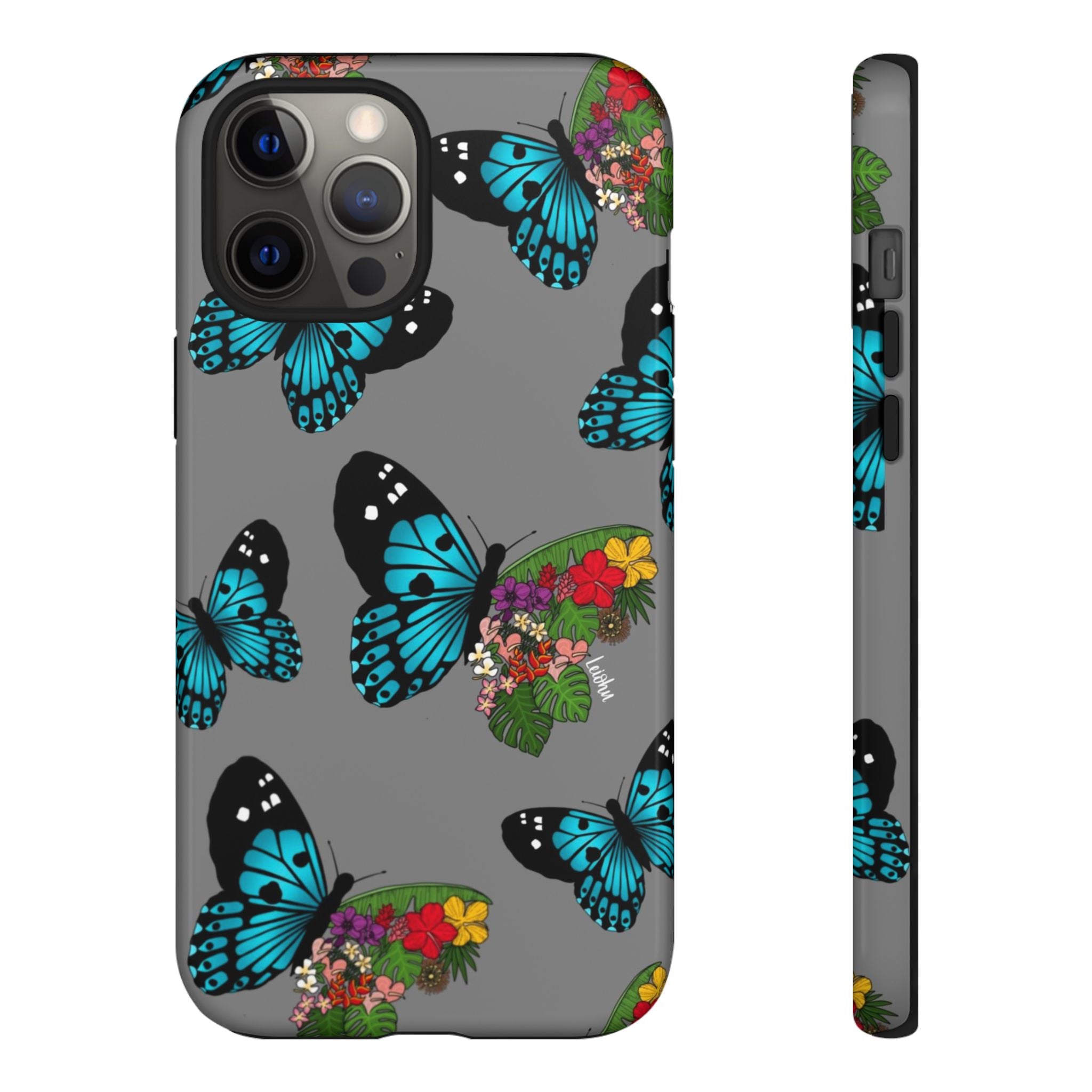 Tropical Pulelehua Teal Hawaiian Shirt - Breathable & Stylish Aloha Shirt for Men & Women - Perfect for Beach Vacations, Luau Parties & Summer Outings