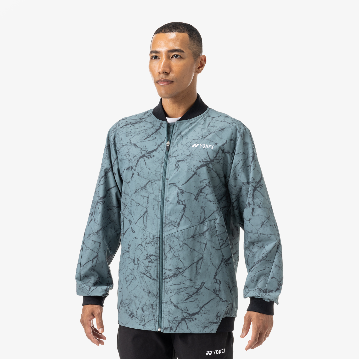 Yonex 2025 Men's Warm Up Jacket YM0041 (Olive) - Lightweight Training Jacket for Tennis, Running & Gym Workouts - Breathable & Moisture-Wicking Performance Wear