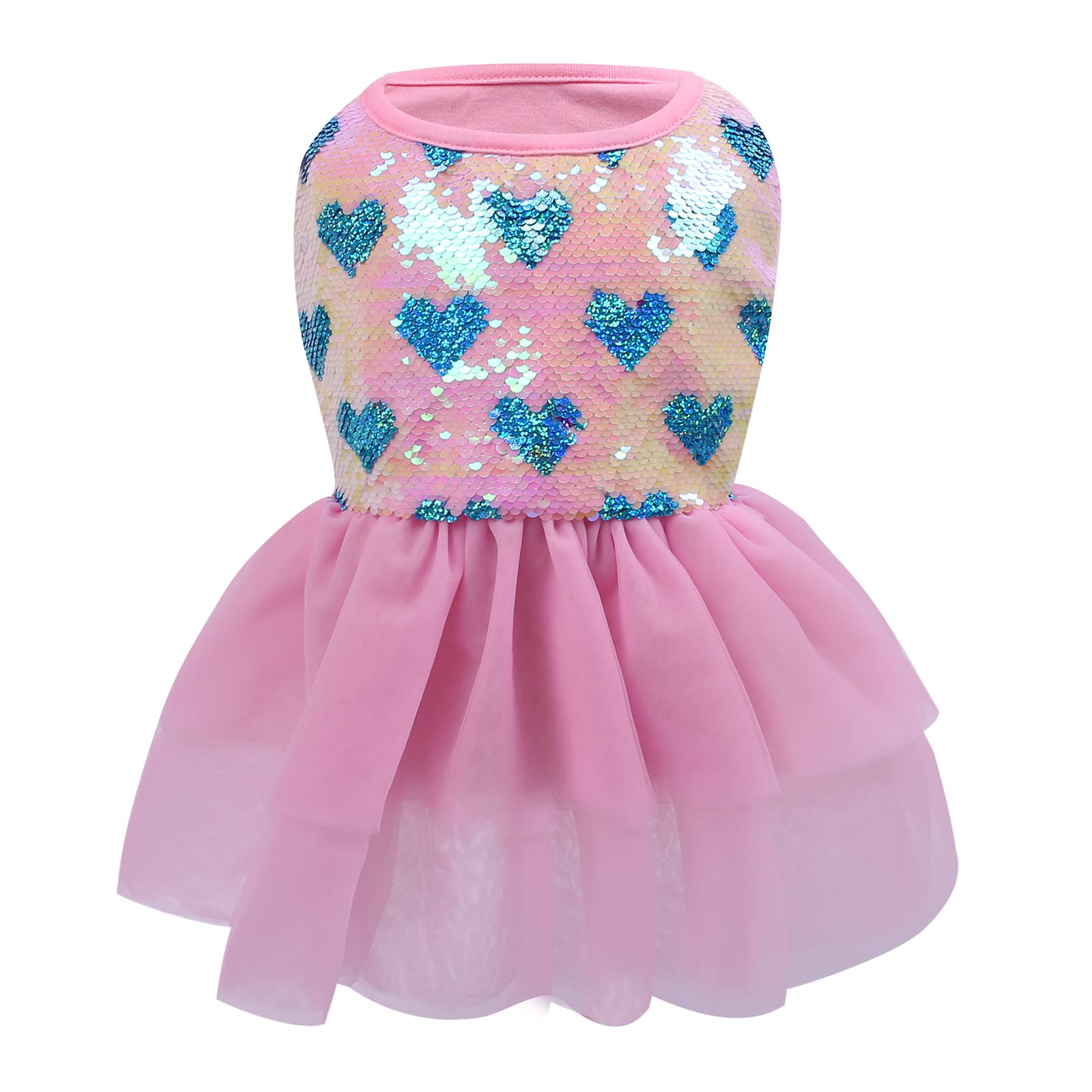 Small Dog Dress for Puppies & Teacup Dogs - Summer Pet Clothes for Small Dog Girls & Cats - Pink XXS Pet Apparel | Perfect for Summer Outings, Birthday Parties & Photo Shoots