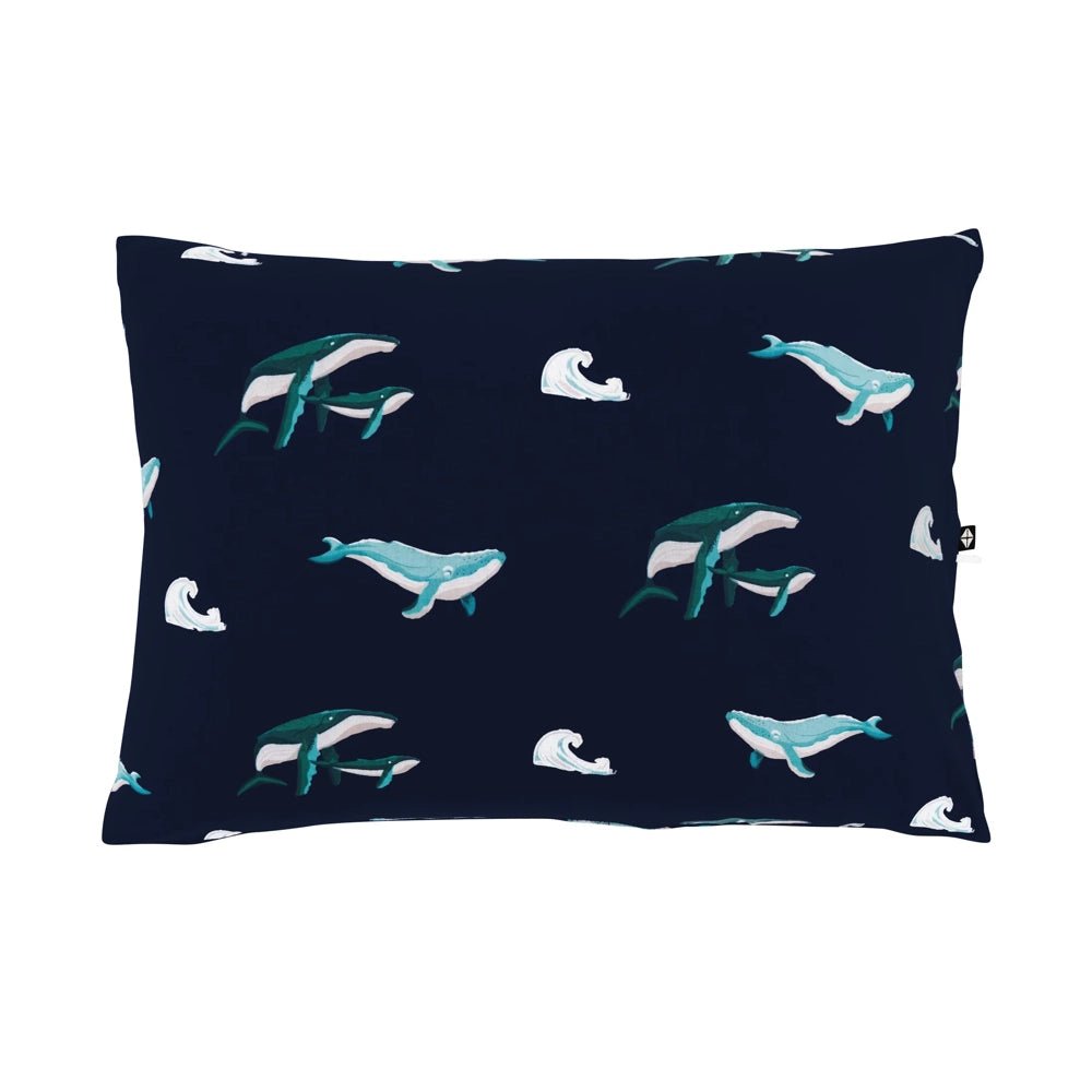 Kyte Baby Toddler Pillowcase - Soft Organic Cotton Humpback Whale Design for Kids & Babies | Perfect for Nursery, Daycare & Travel