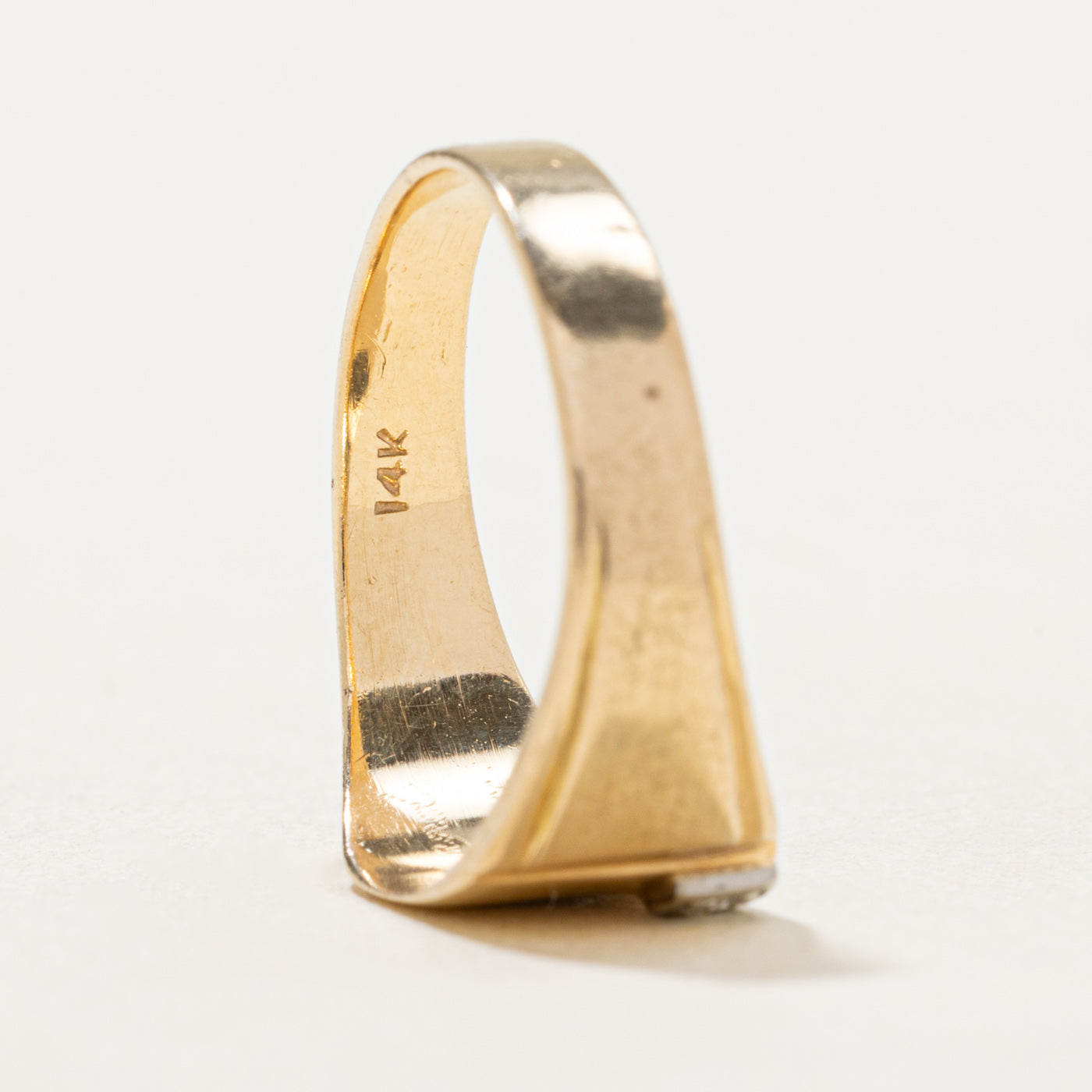 10K Gold Corner Diamond Rectangle Signet Ring for Men & Women | 0.01ct Natural Diamond | Size 5 | Elegant Jewelry Gift for Anniversary, Wedding & Special Occasions