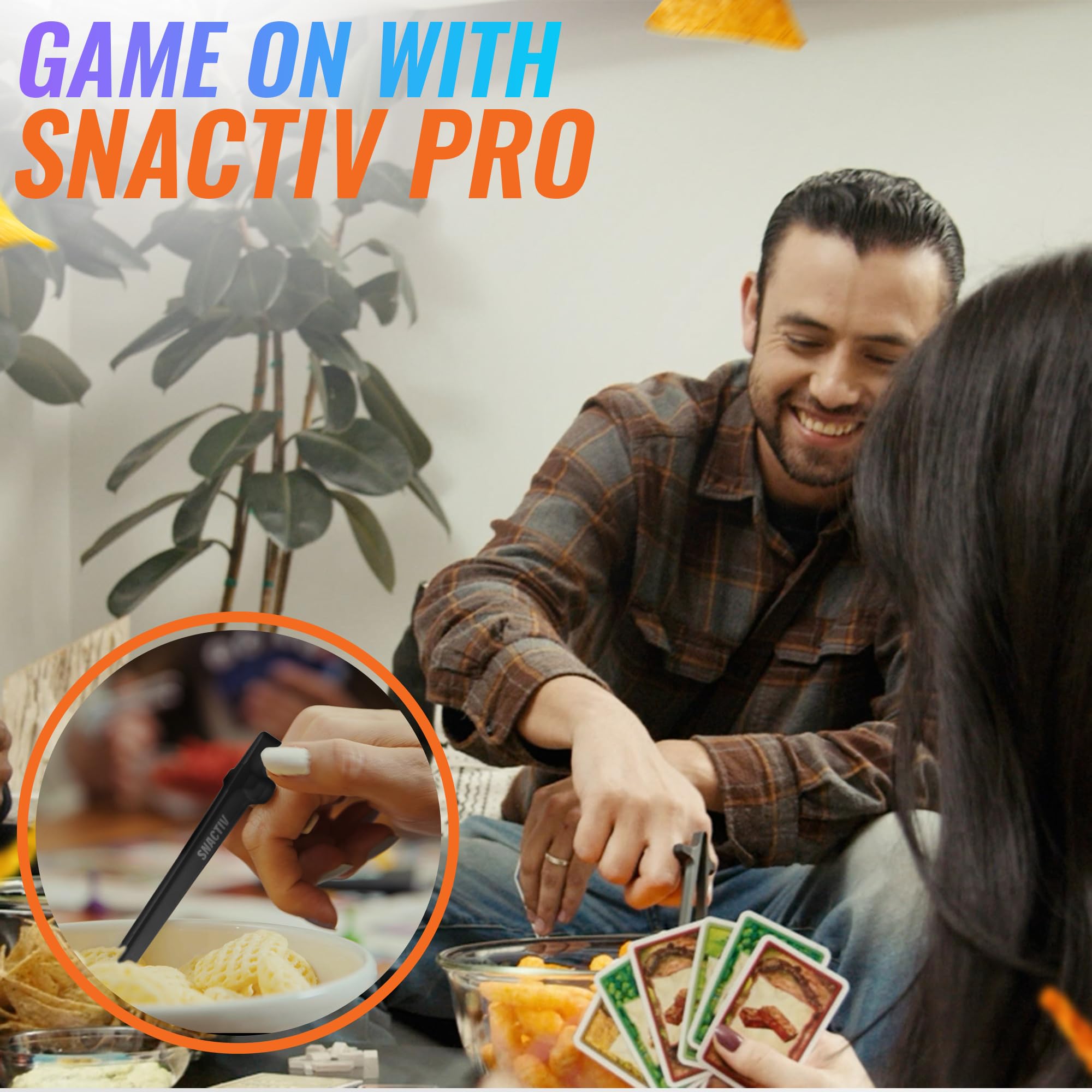 SNACTIV PRO Gaming Chopsticks - Shark Tank Snacking Tool for Gamers - Perfect for Snacks & Chips While Gaming