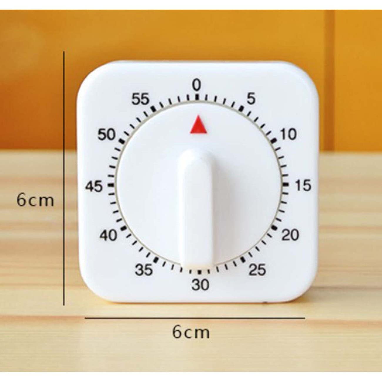 60-Minute Portable Mechanical Kitchen Timer - Countdown Alarm for Cooking, Baking & Meal Prep | Compact White Cooking Tool for Home & Professional Kitchens