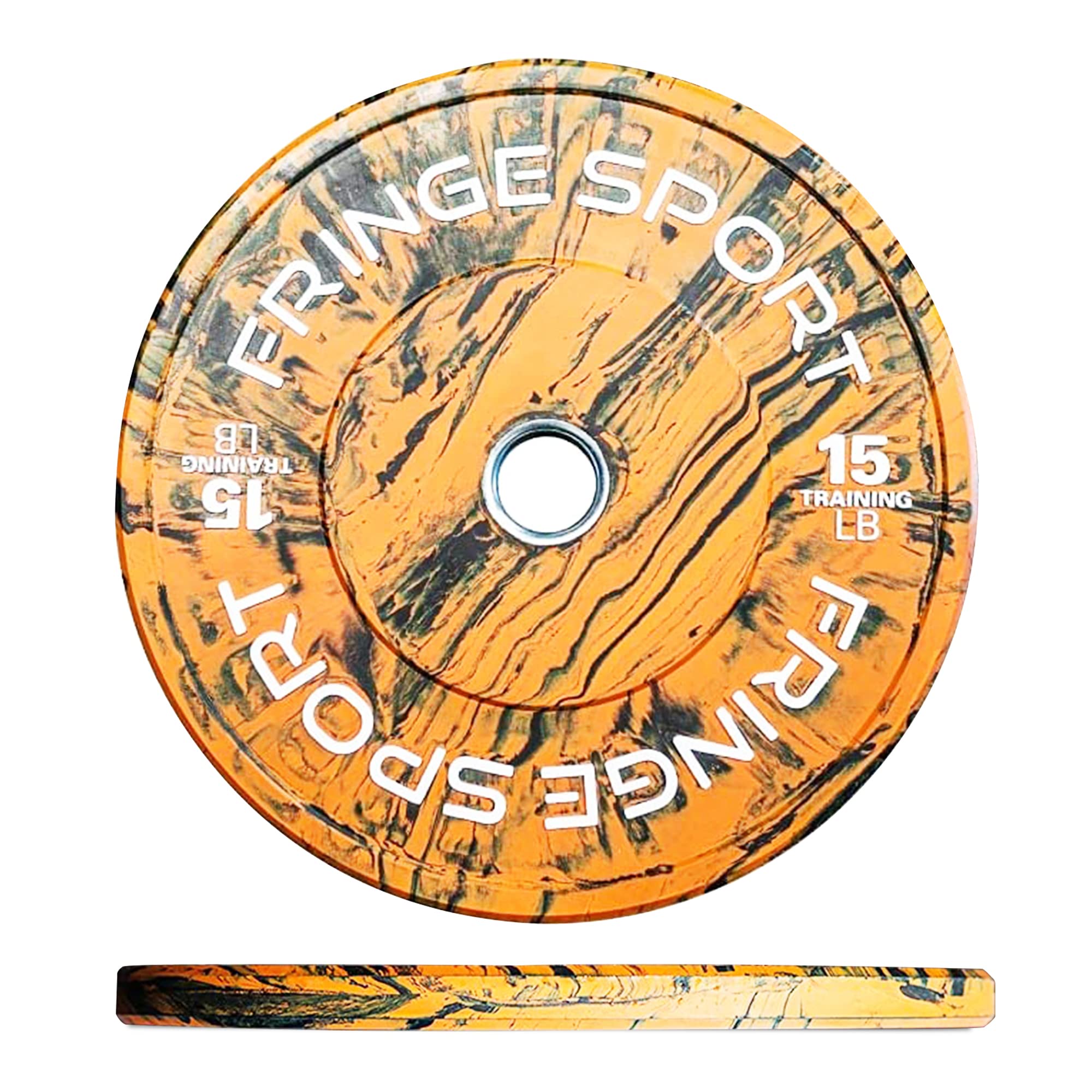FringeSport Savage Bumper Plates Set - Olympic Rubber Weight Plates with Steel Insert (10lb-460lb) for CrossFit, Powerlifting & Home Gym Strength Training
