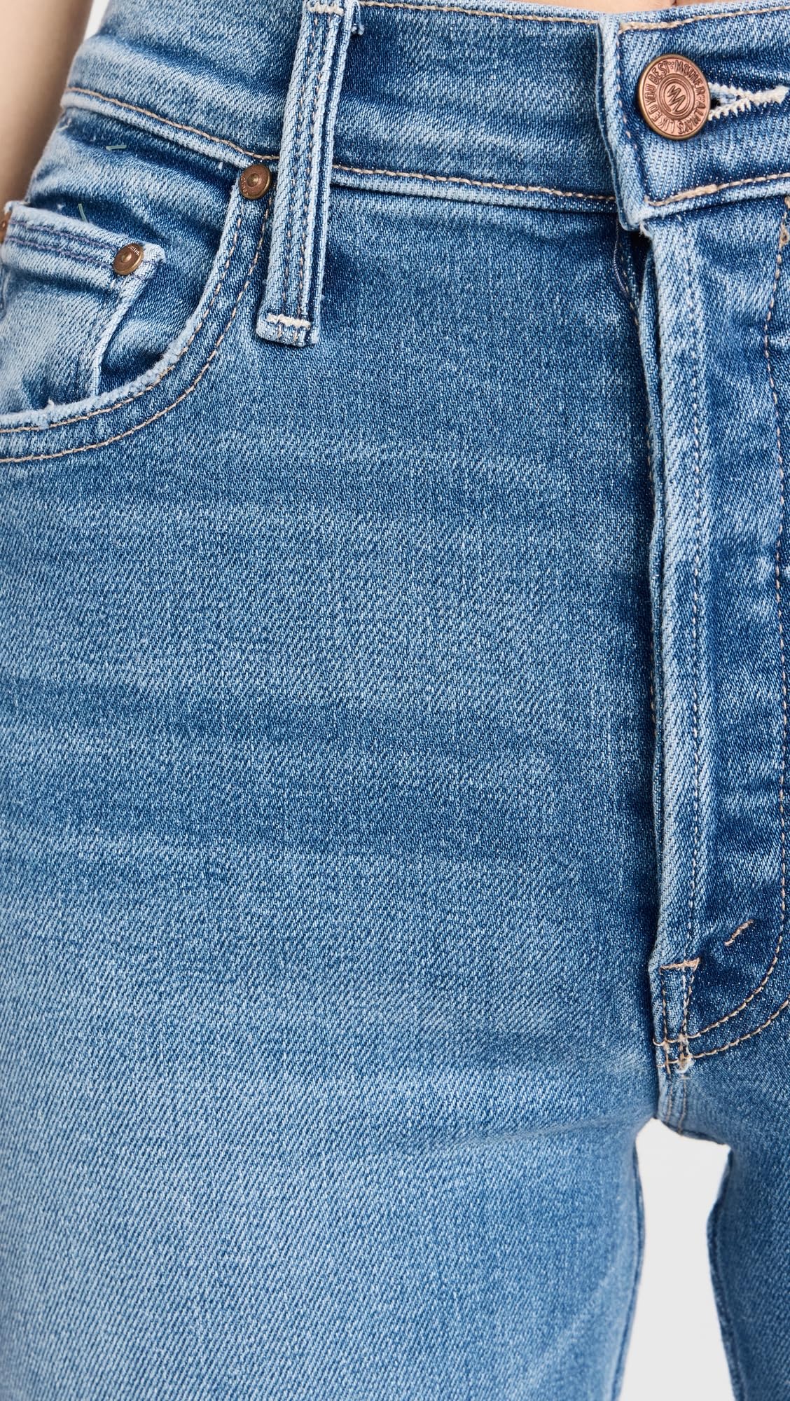 MOTHER Women's The Tomcat High Rise Skinny Jeans - Stretch Denim Pants for Casual Wear & Night Out