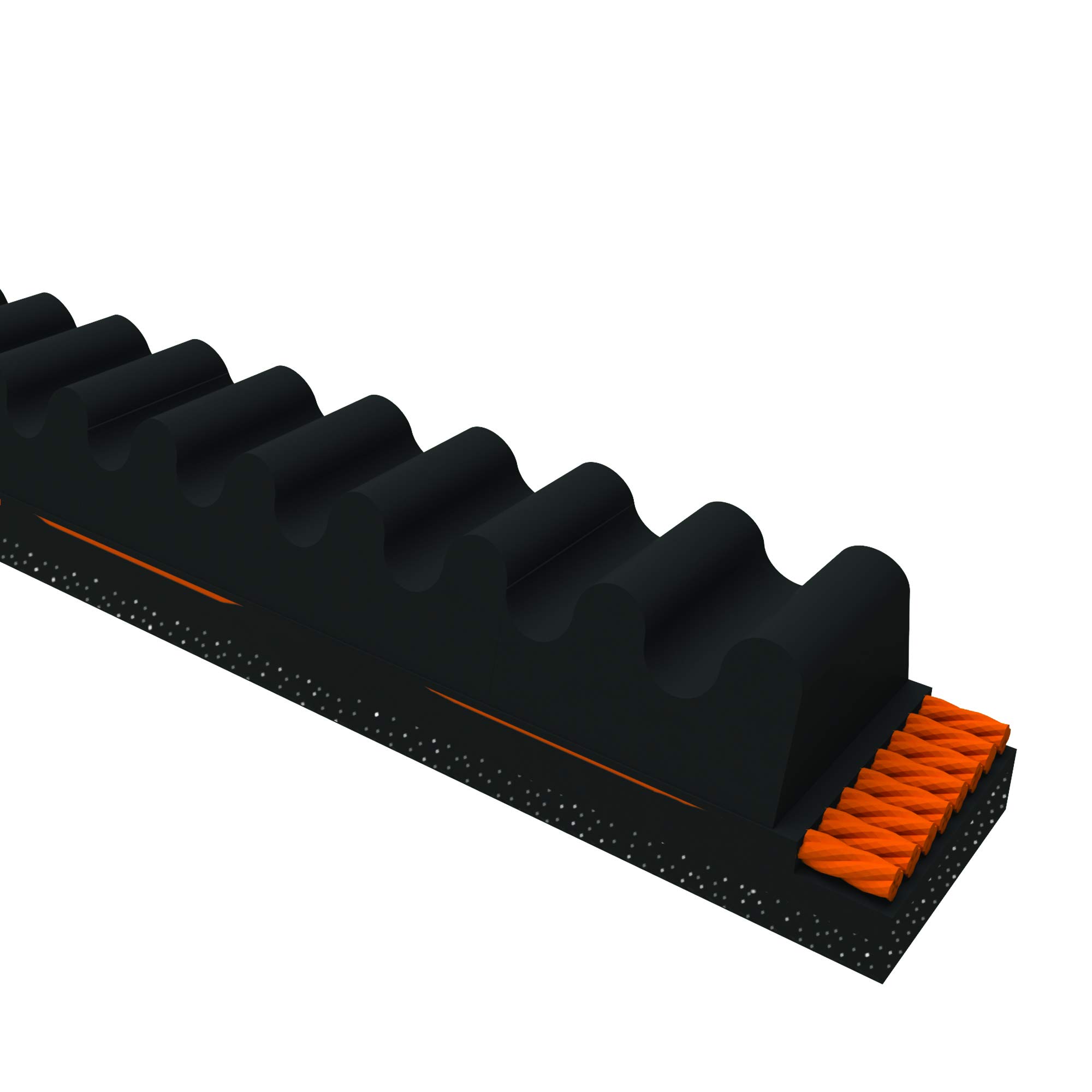 D&D PowerDrive Volvo 960289 Replacement Belt - High Torque Single Band Rubber Timing Belt with Teeth - Perfect for Volvo Engine Maintenance & Performance Upgrades