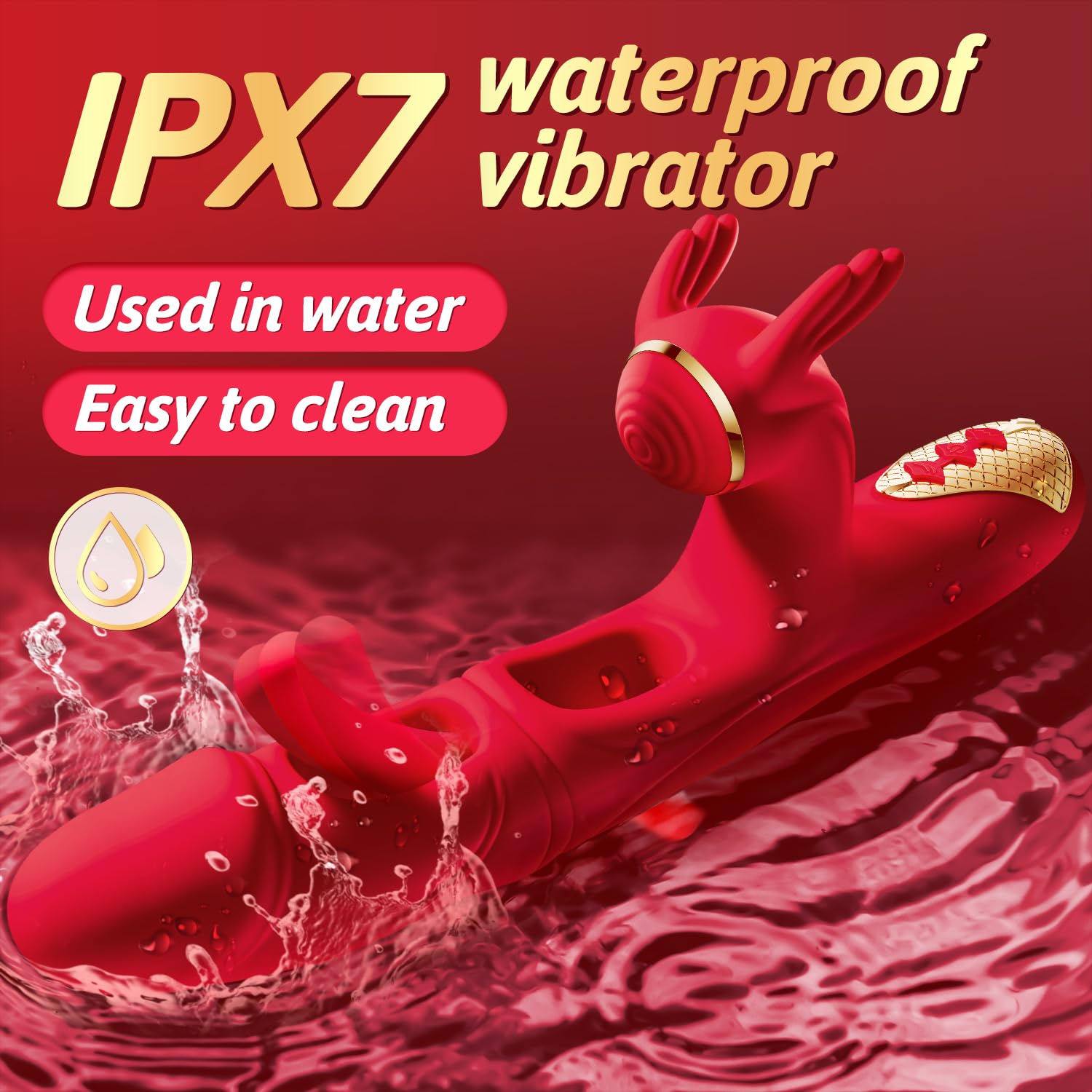 Premium Rabbit Vibrator for Women - 10 Powerful Vibration Modes & 7 Dual-Tongue Licking Stimulation, G-Spot & Clitoral Pleasure Sex Toy for Couples & Solo Play - Perfect for Romantic Nights & Self-Care Moments