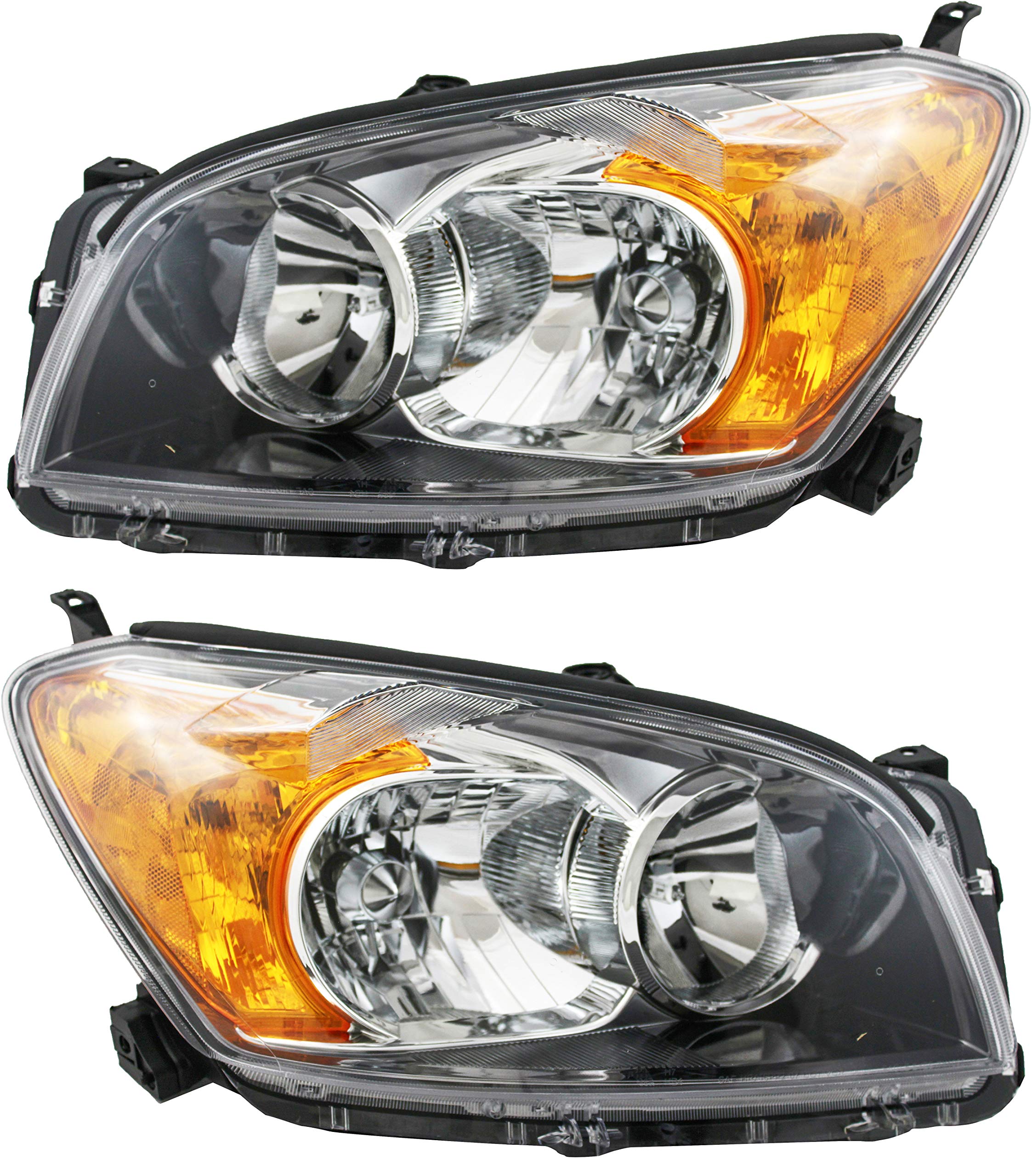 Toyota RAV4 Sport Headlights Lamps Set - Compatible with 2009-2012 Models (Japan Built) | Halogen Driver & Passenger Side | Perfect for Night Driving & Off-Road Adventures